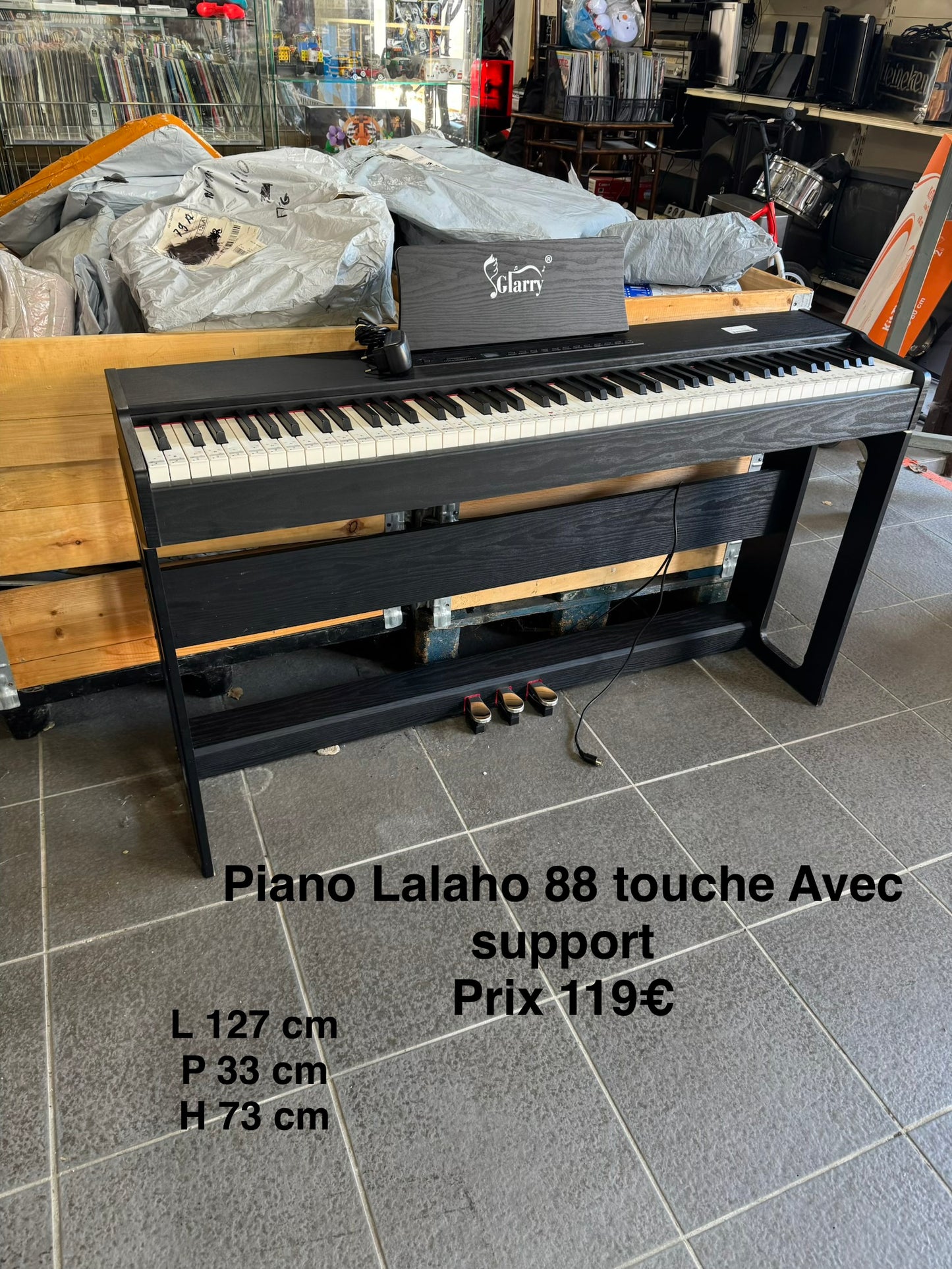 Piano Lalaho 88 touche avec support 065963