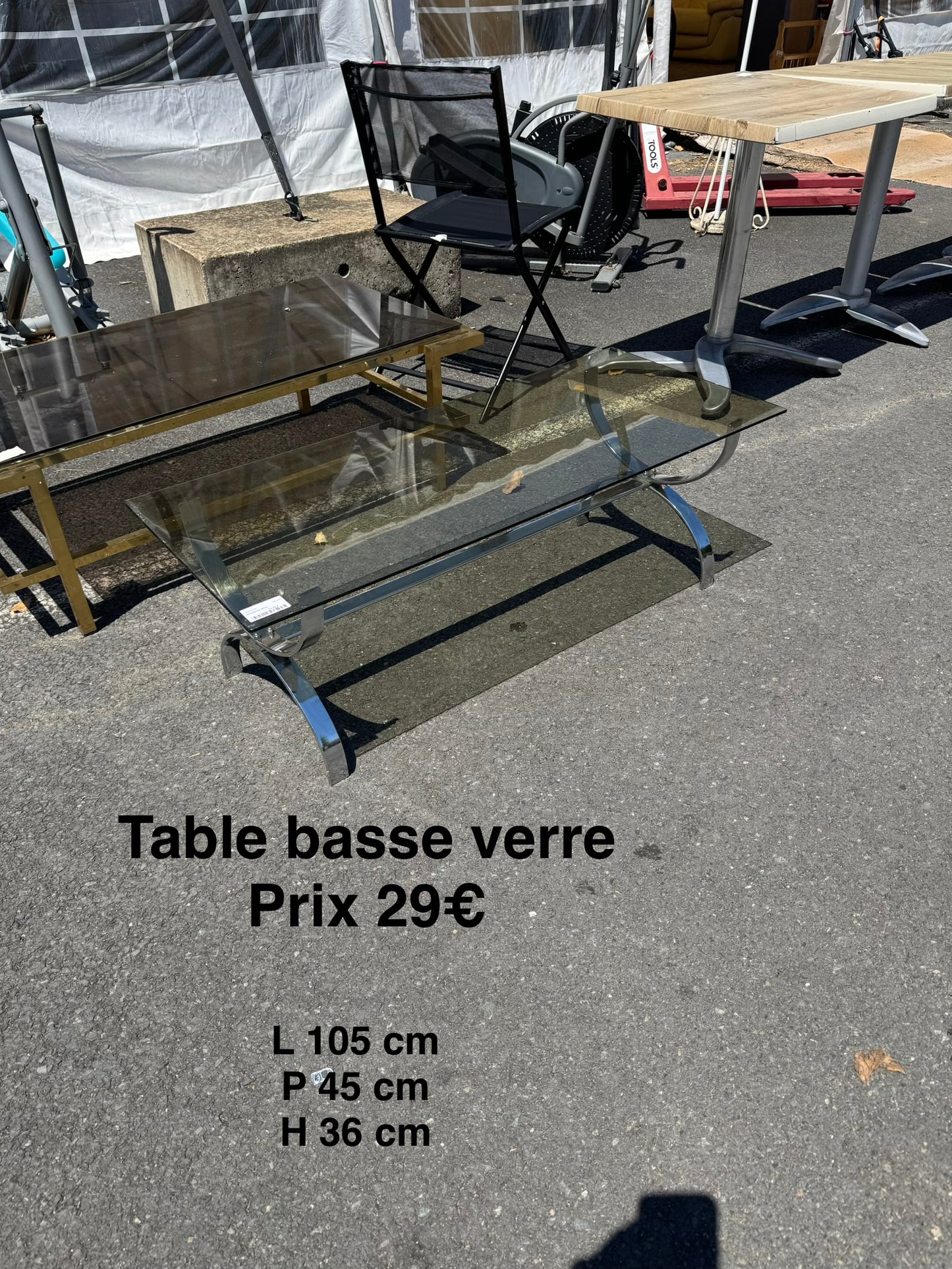 Table basse verre 063378