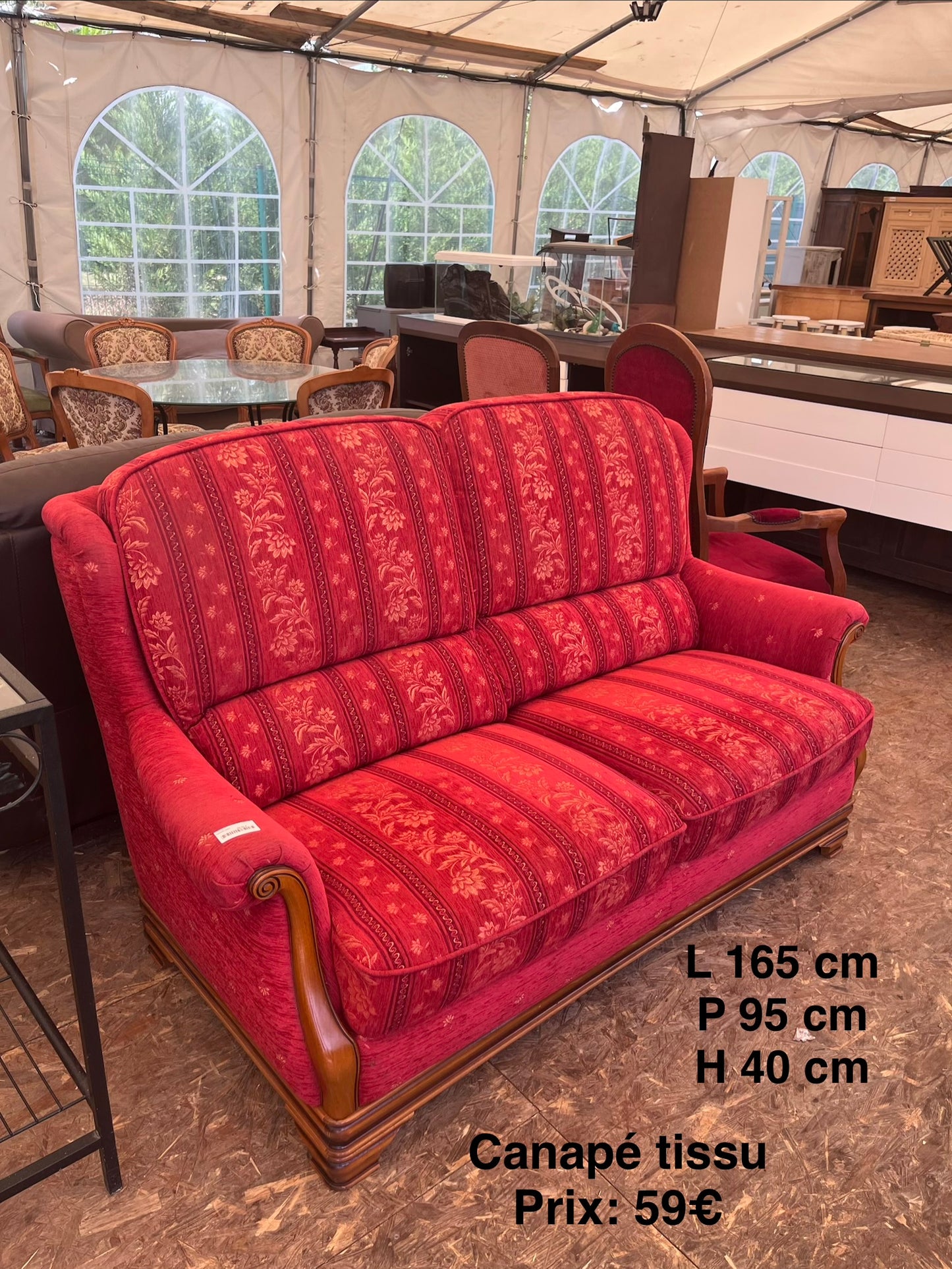 Canapé tissu 066376