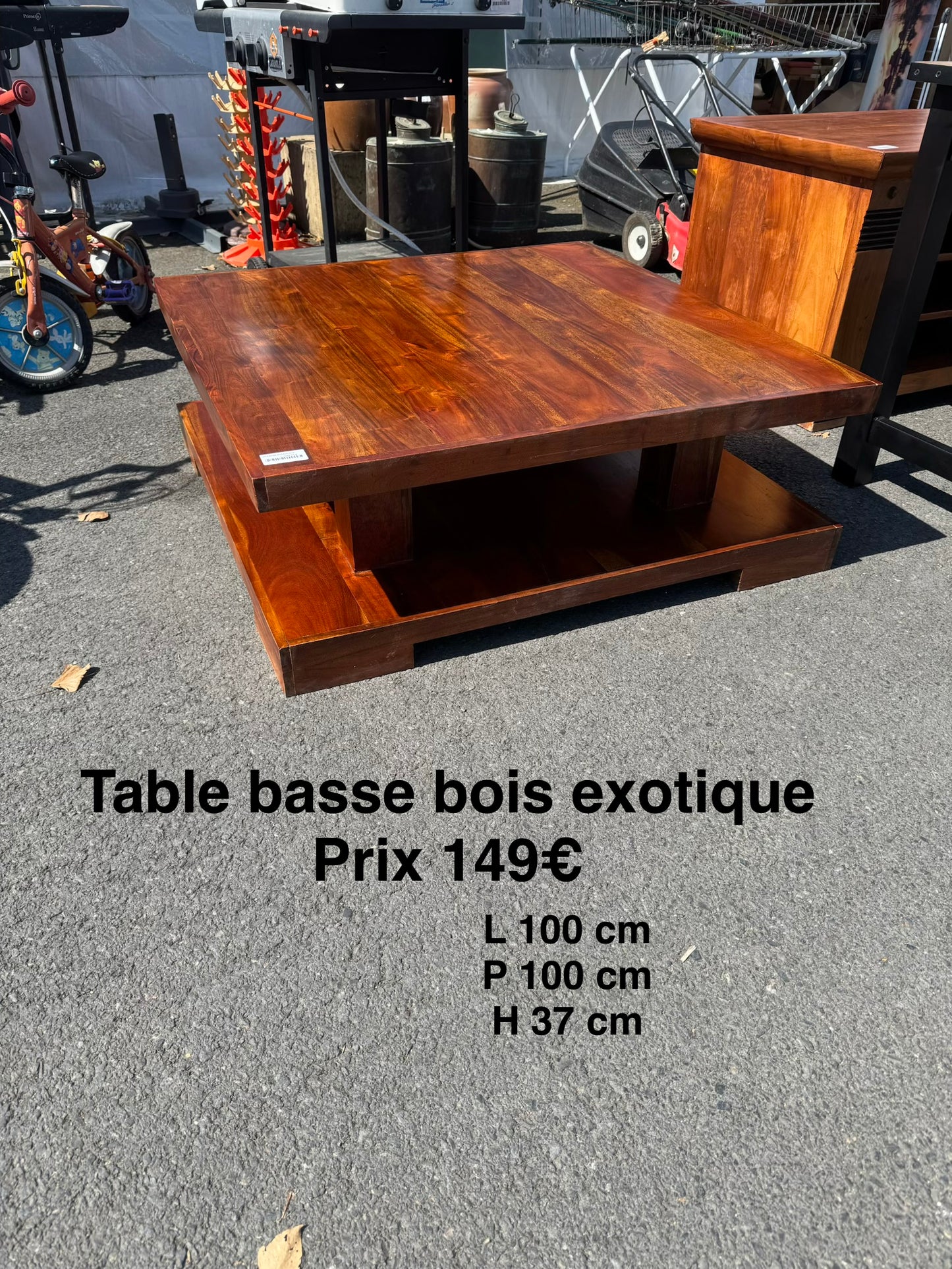 Table basse bois exotique 060559