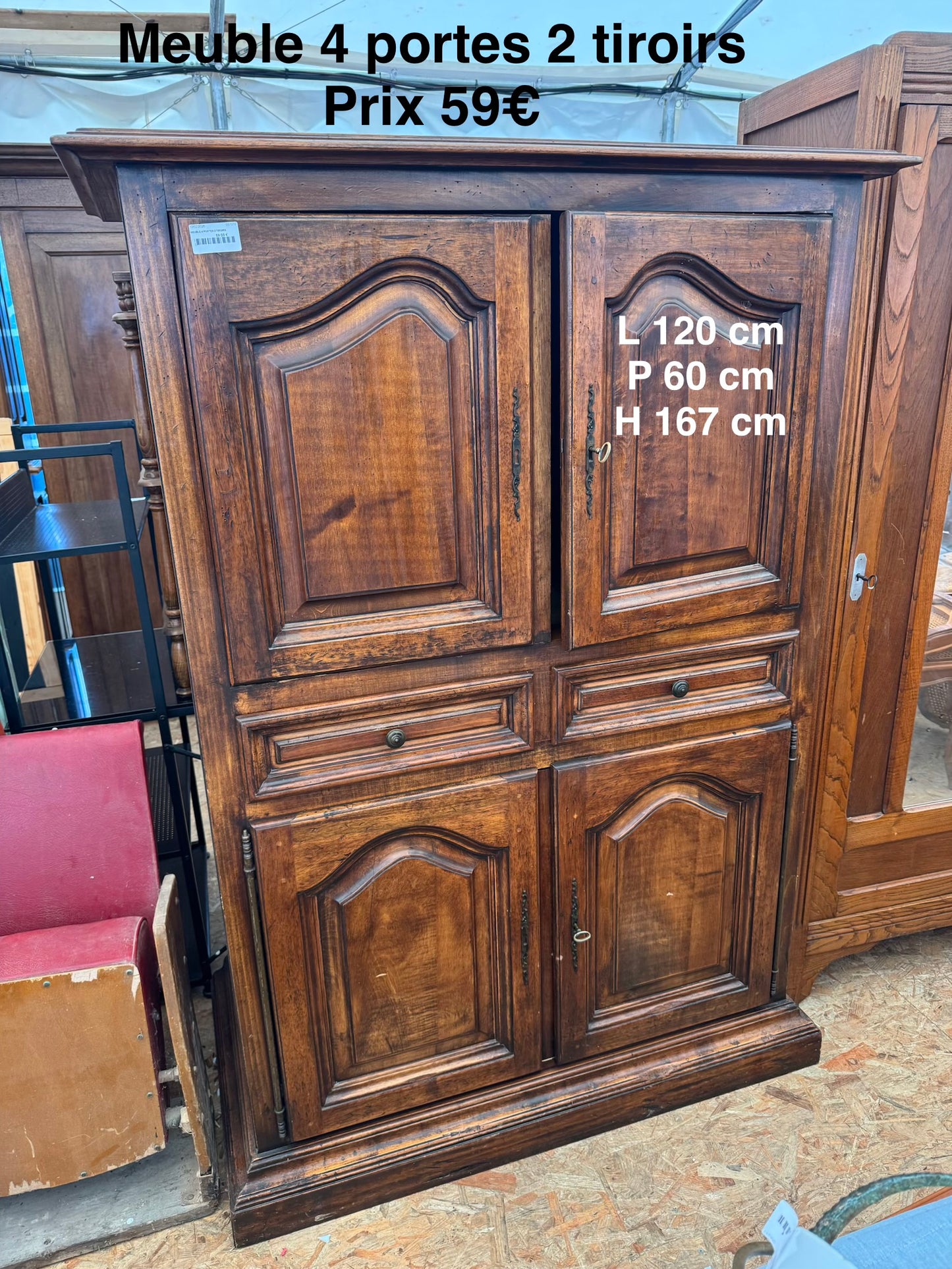 Meuble 4 portes 2 tiroirs 057070