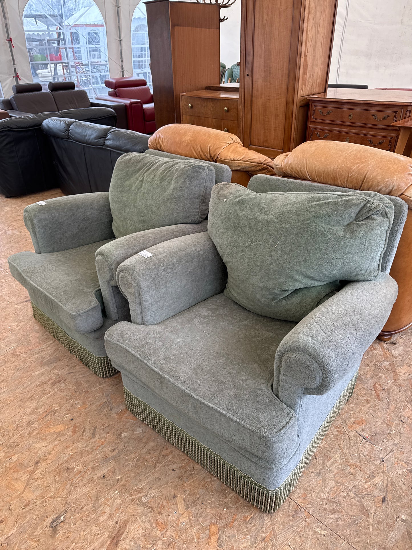 Fauteuil velours 039076