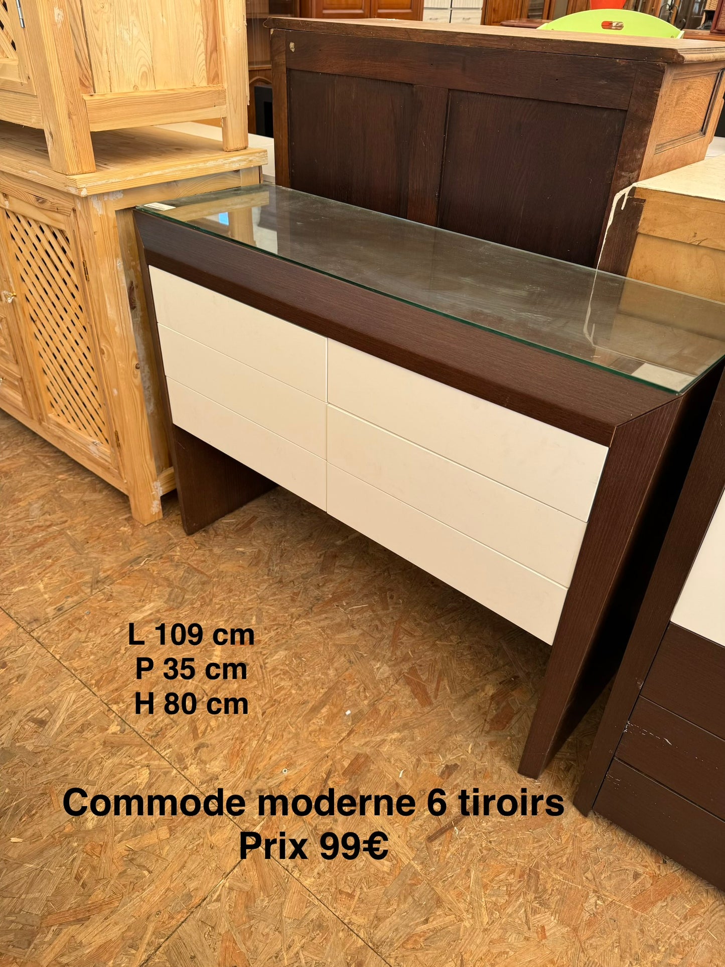 Commode moderne 6 tiroirs 065961