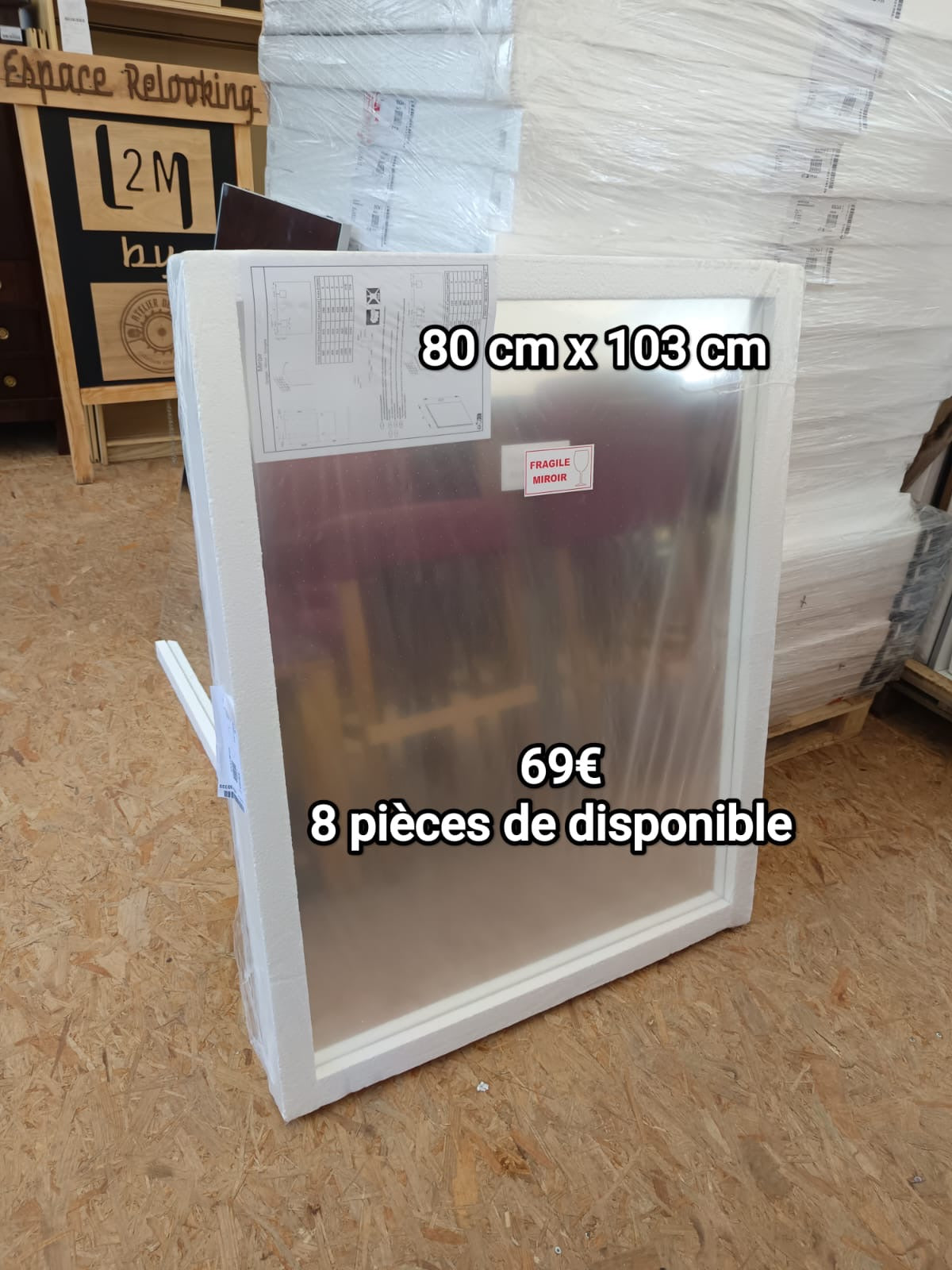 Miroir 89 cm X 103 cm 038554