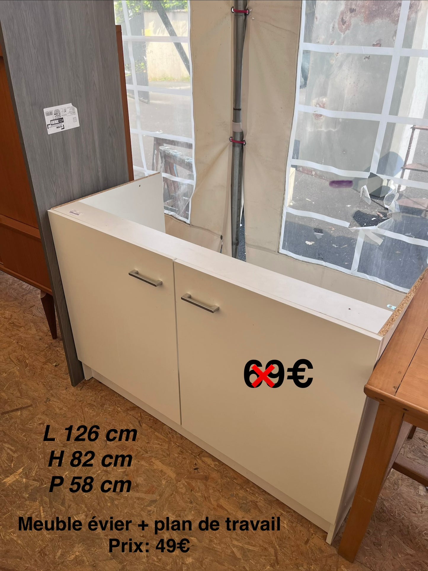 Meuble évier + plan de travail 061684