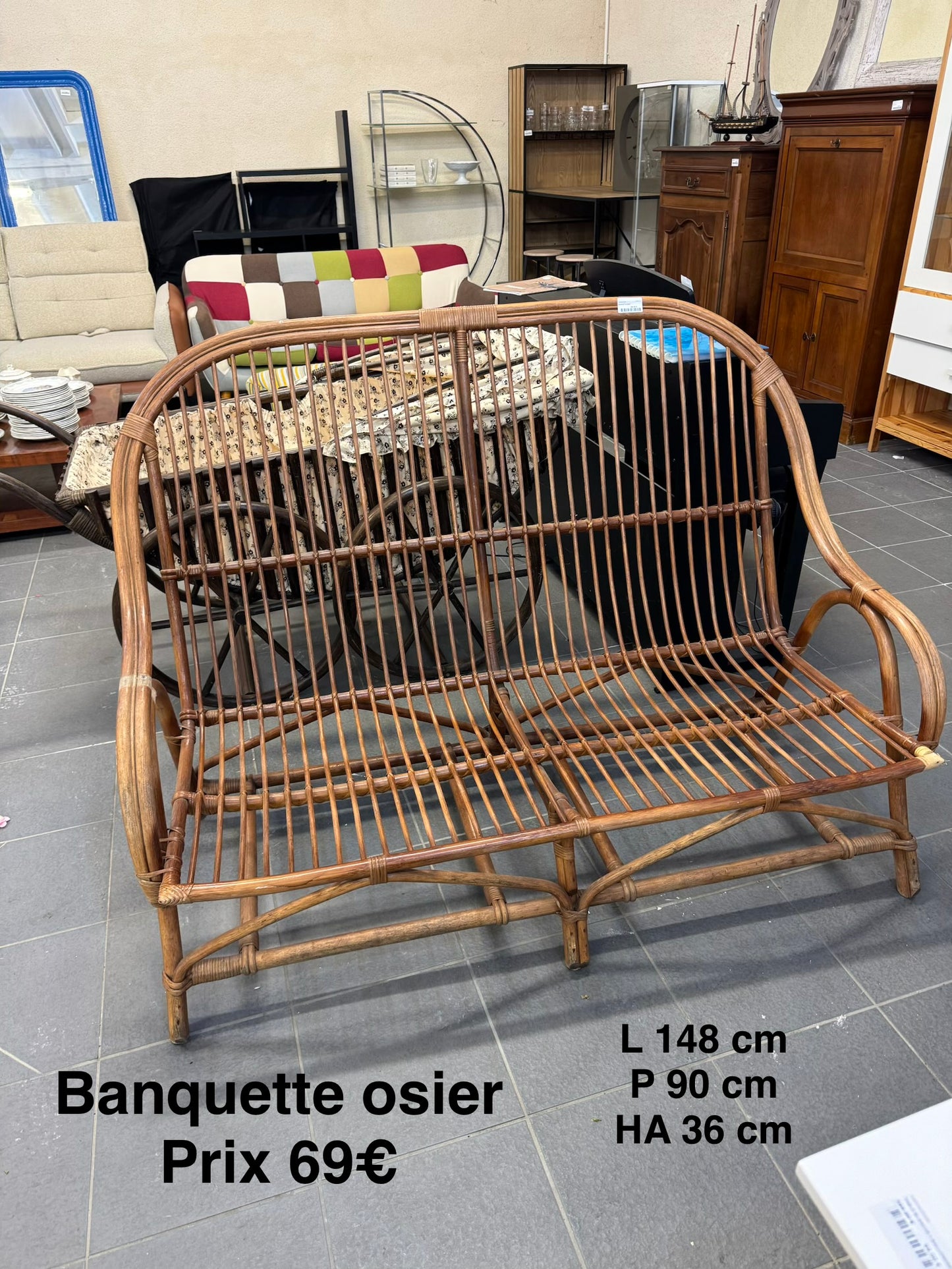 Banquette osier 063372