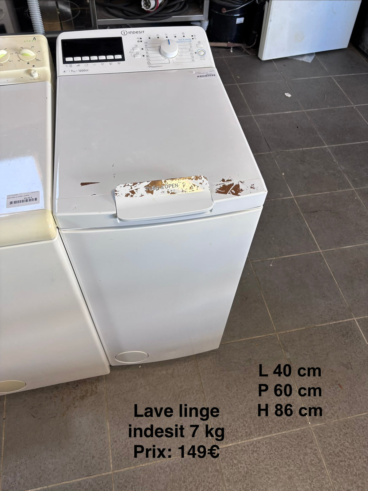 Lave linge indésit 7kg 069327