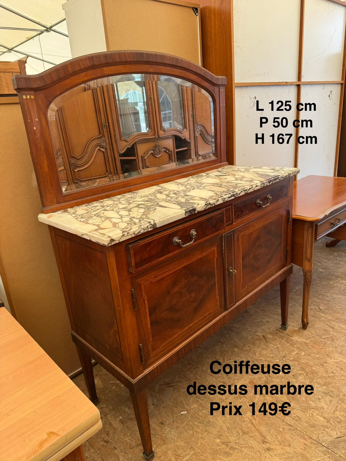 Coiffeuse dessus marbre 065032