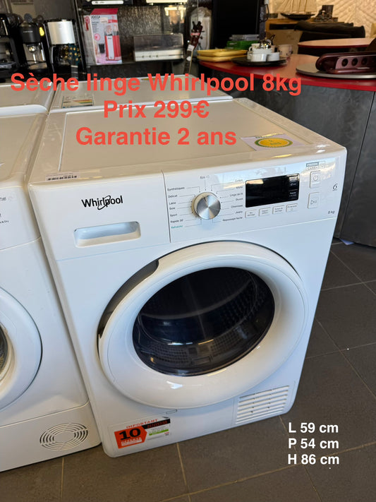 Sèche linge Whirlpool 8kg 050191