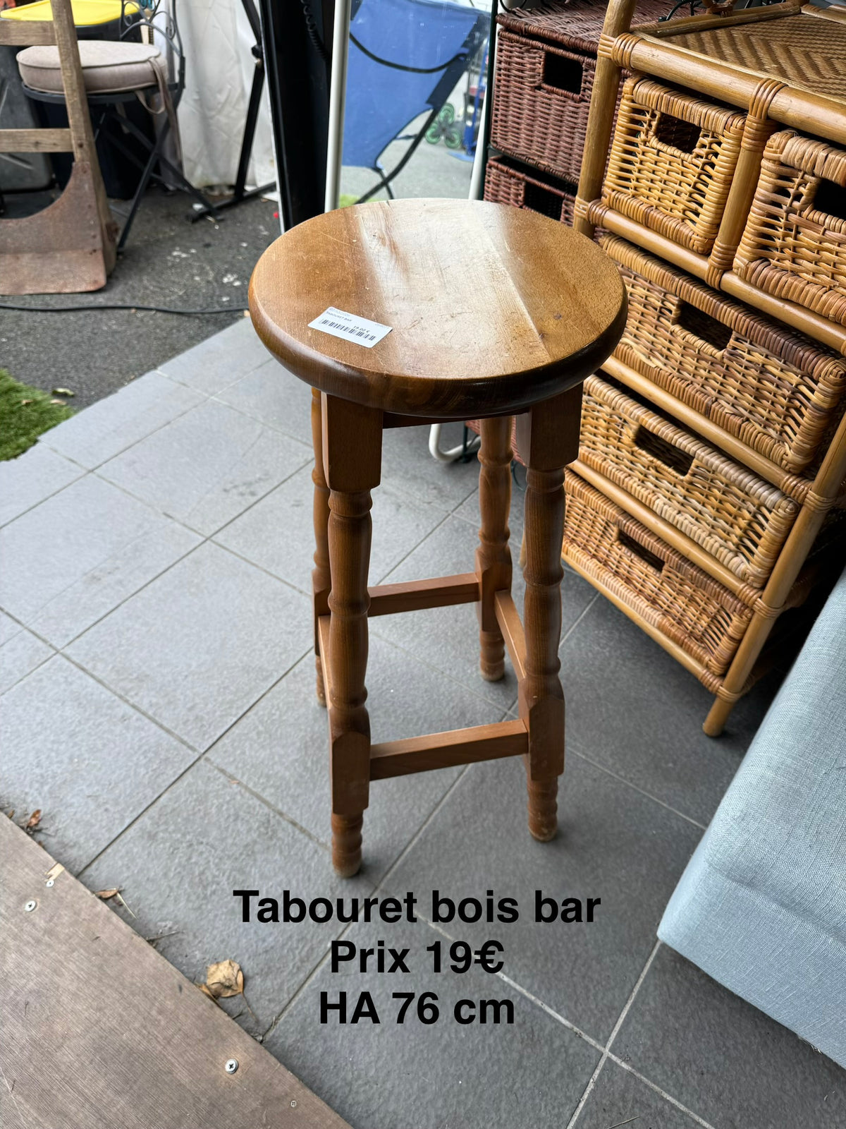 Tabouret bois bar 069071
