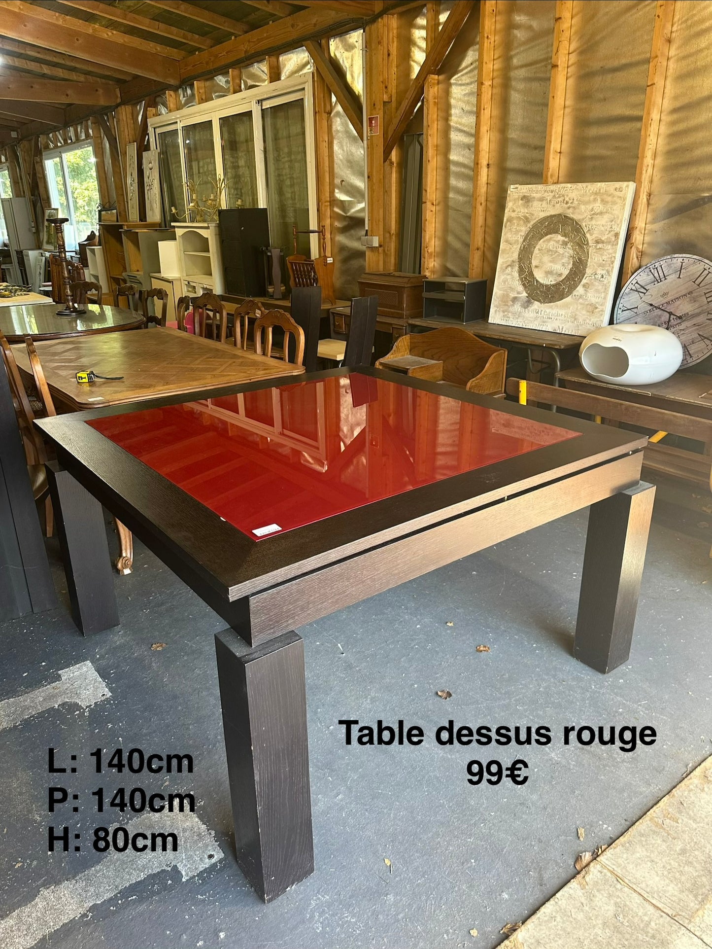 Table dessus rouge 064310