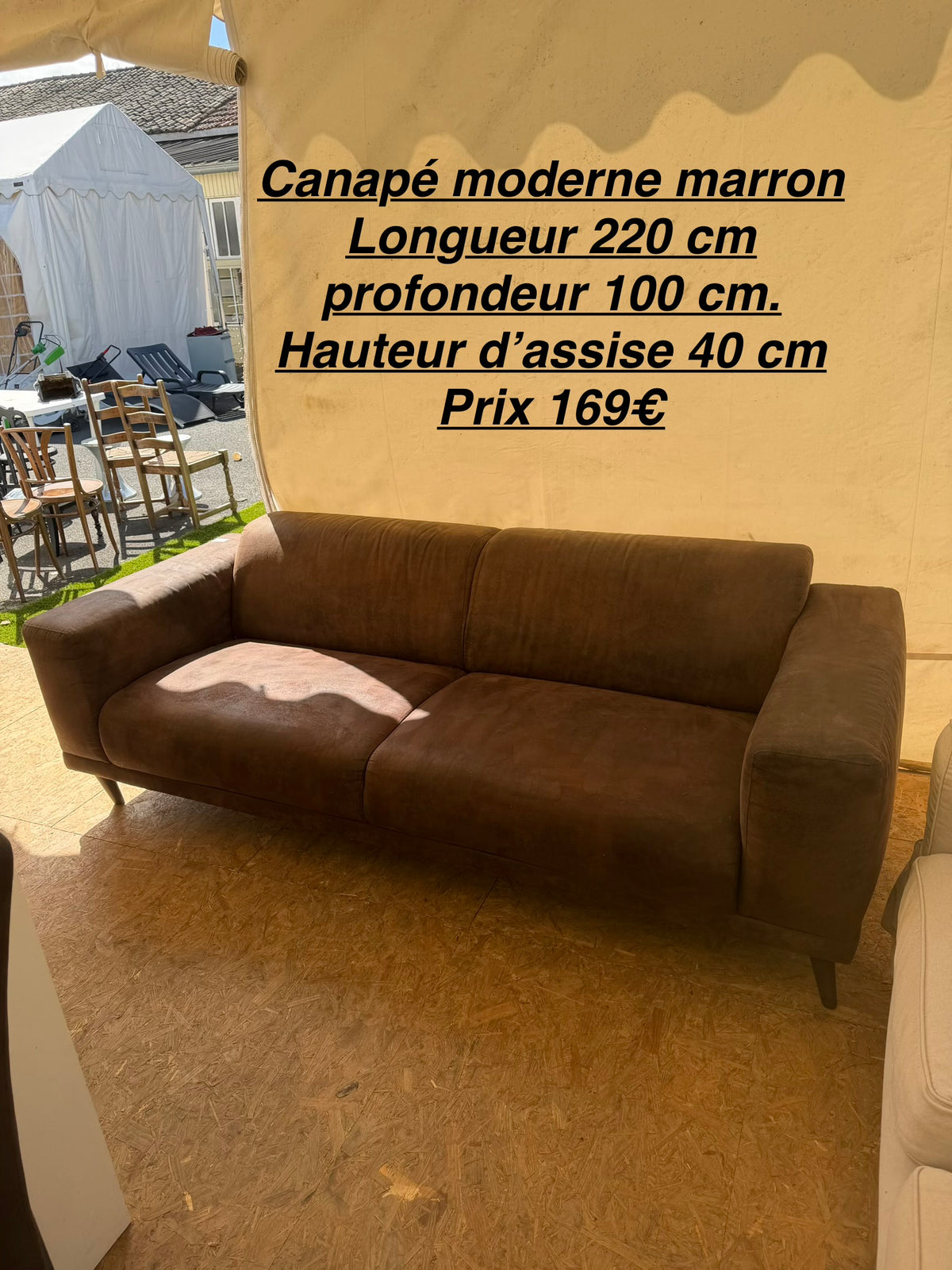 Canapé moderne marron 067872