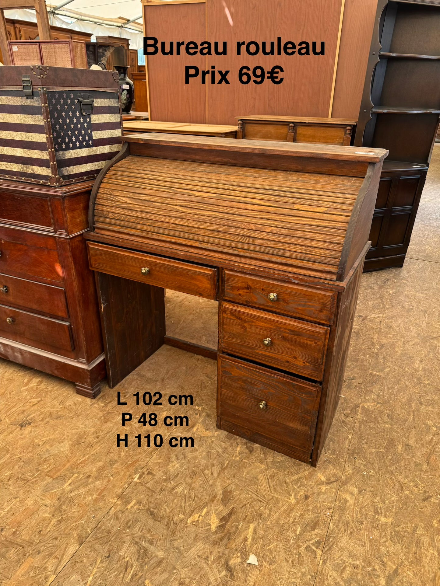 Bureau rouleau 065082