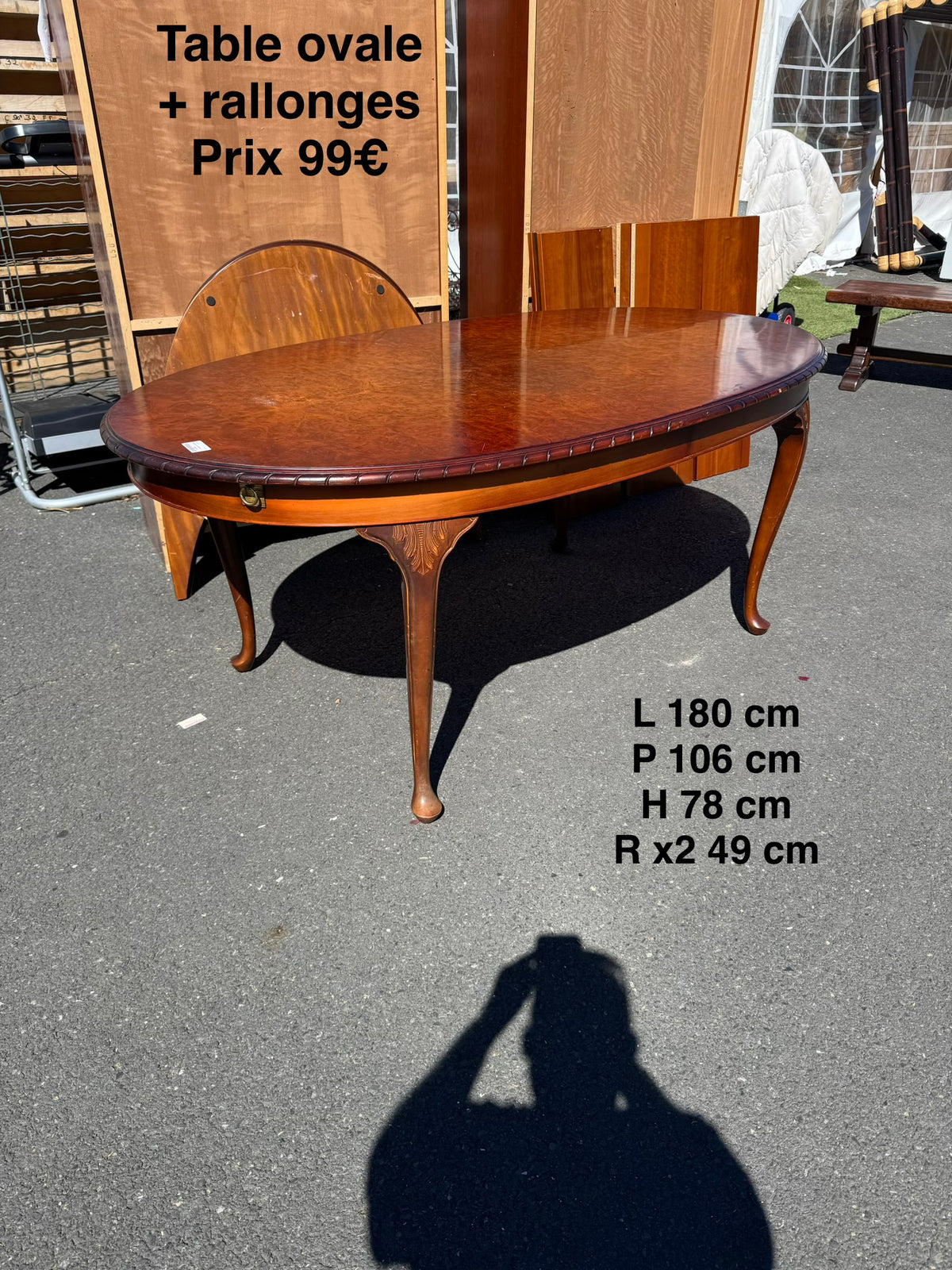 Table ovale + rallonges 068158