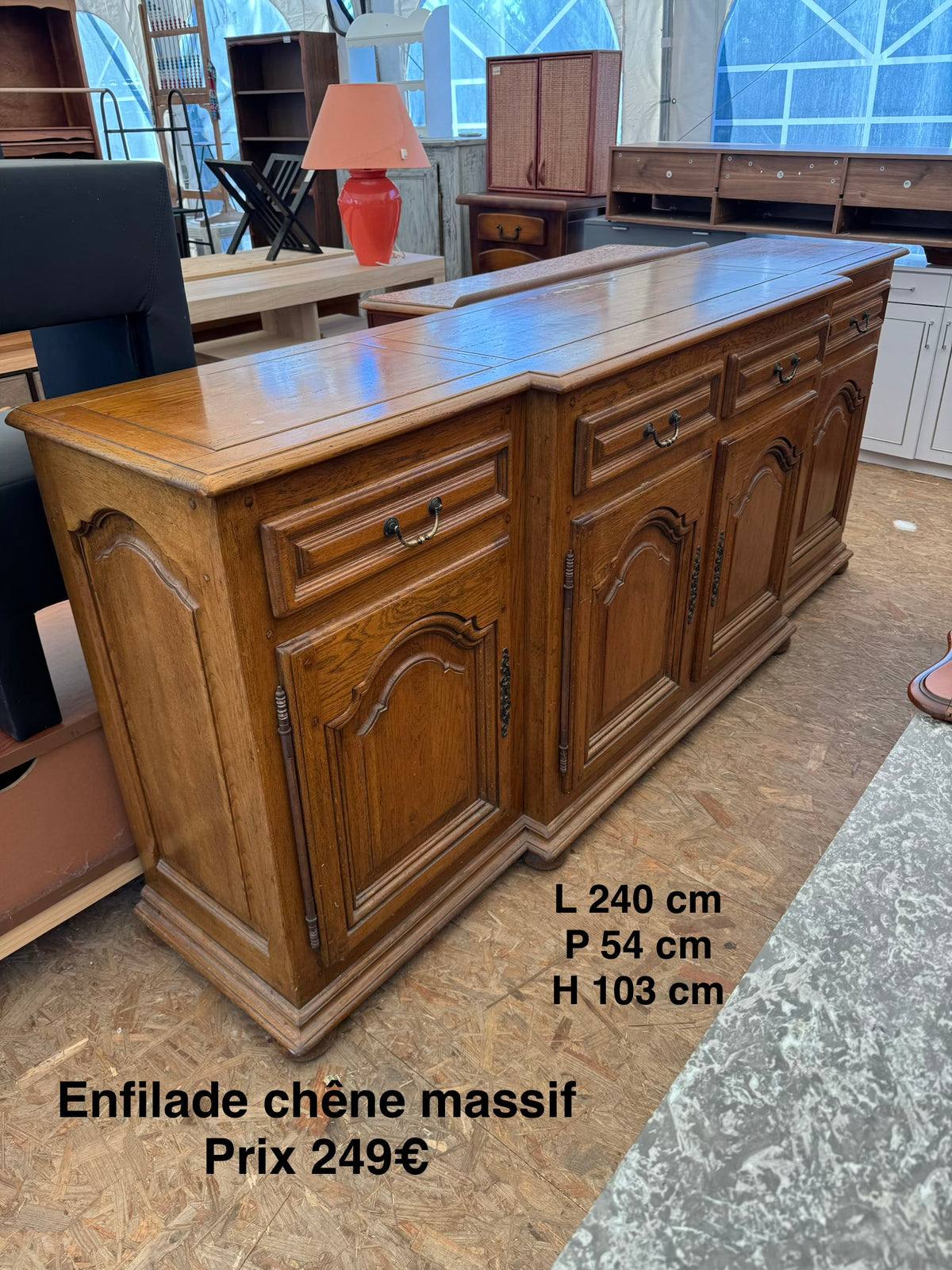 Enfilade chêne massif 068559