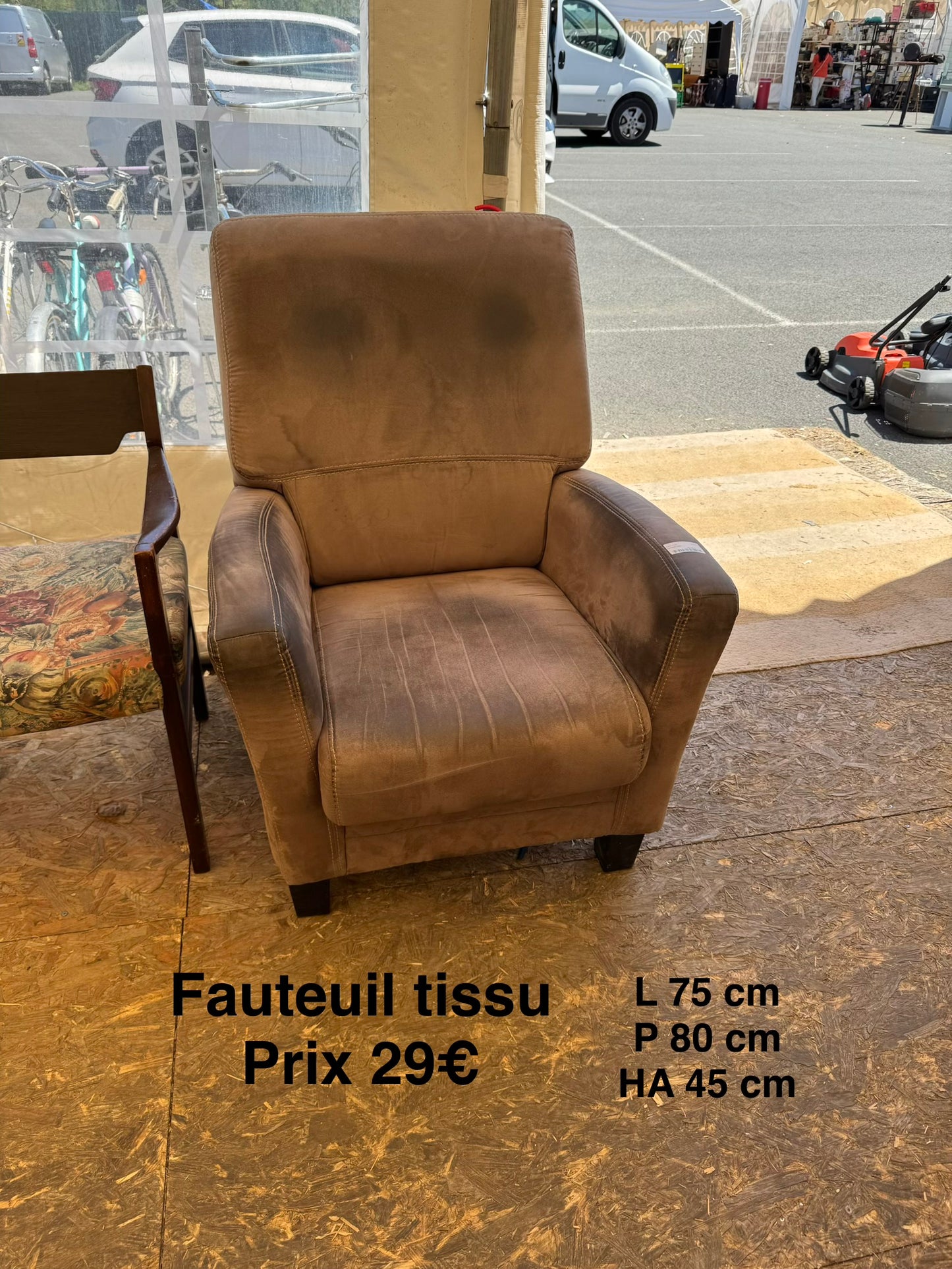 Fauteuil tissu 064073
