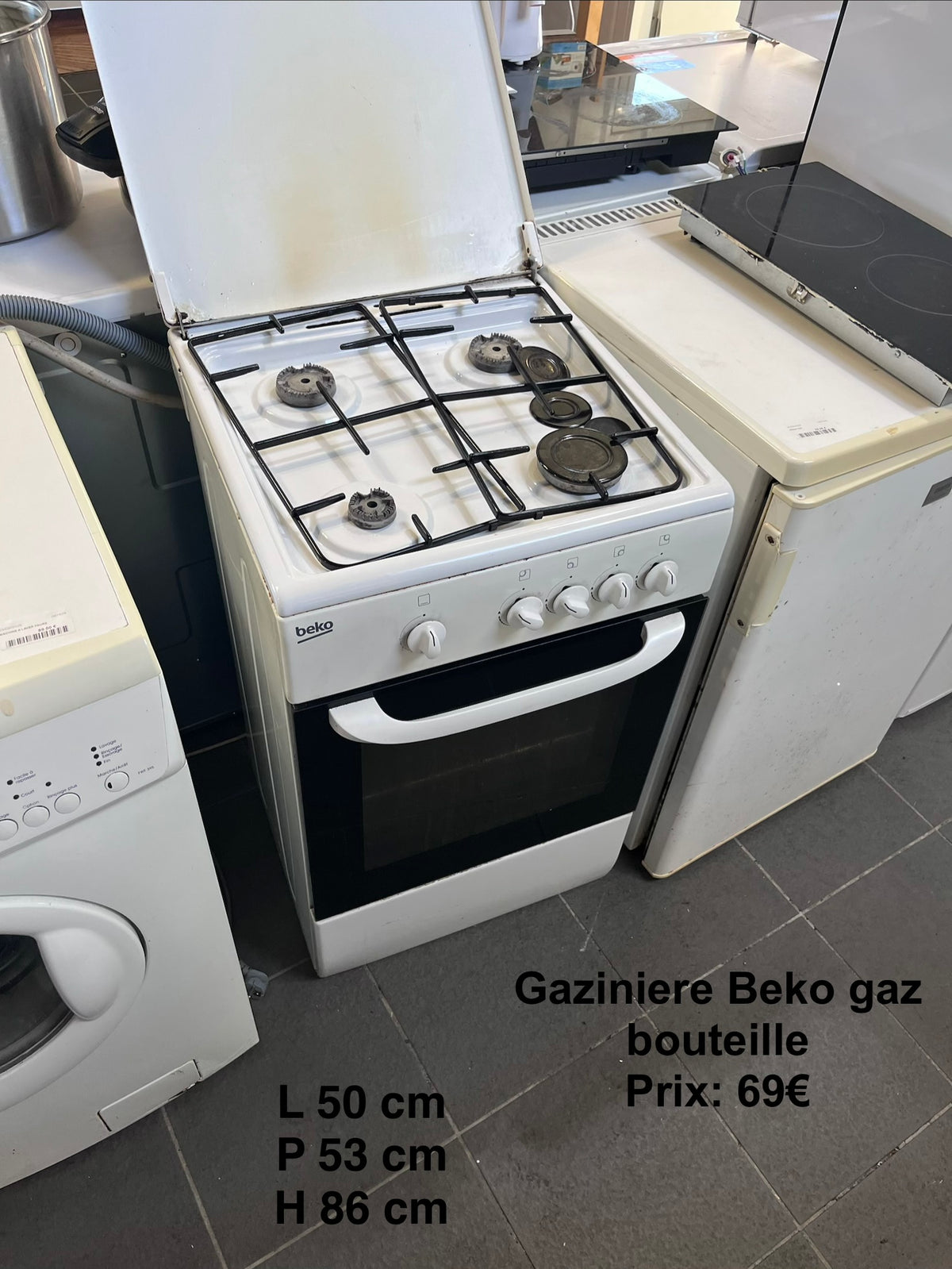 Gaziniere beko gaz bouteille 067627