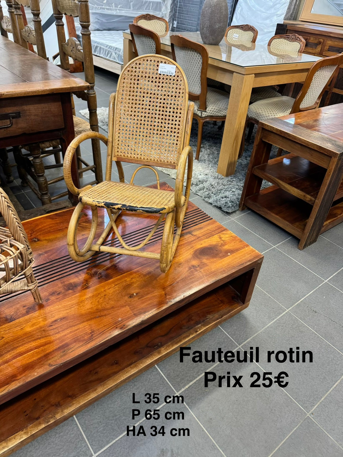 Fauteuil rotin 063507