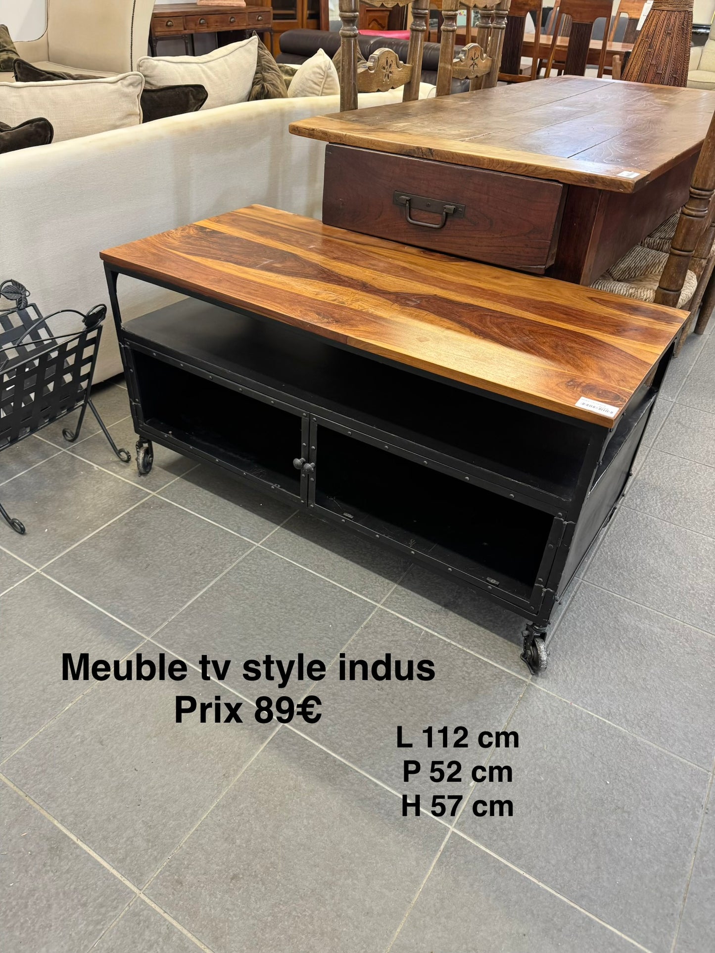 Meuble tv style indus 063796