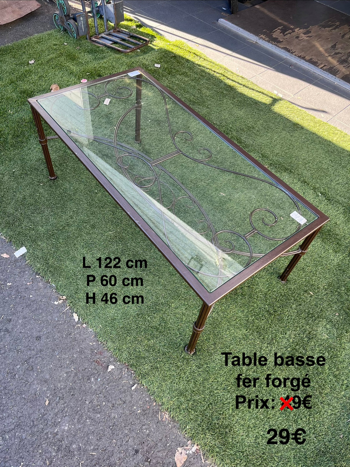 Table basse fer forgé 065468