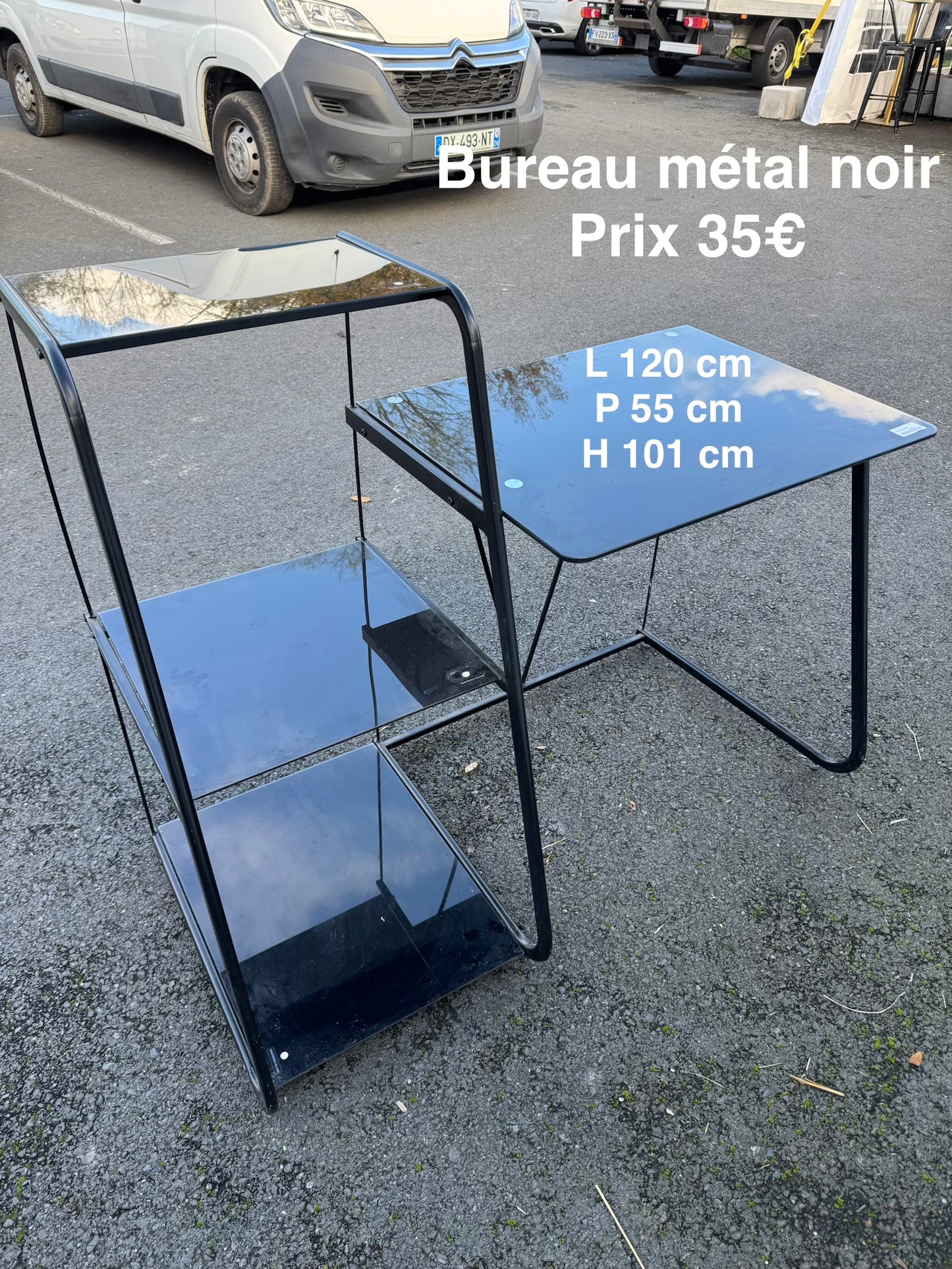 Bureau métal noir 051270