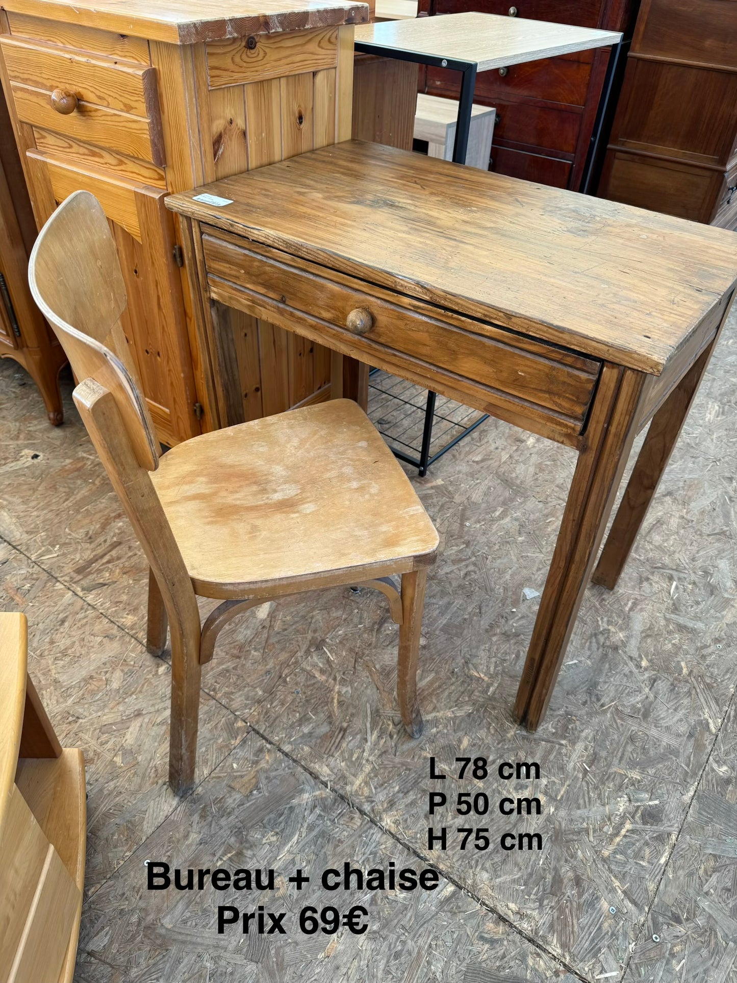 Bureau 1 tiroir + chaise 066901