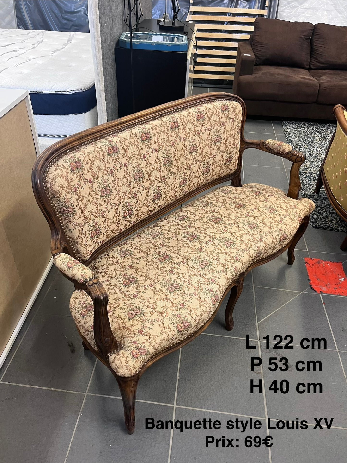 Banquette style Louis XV 065977