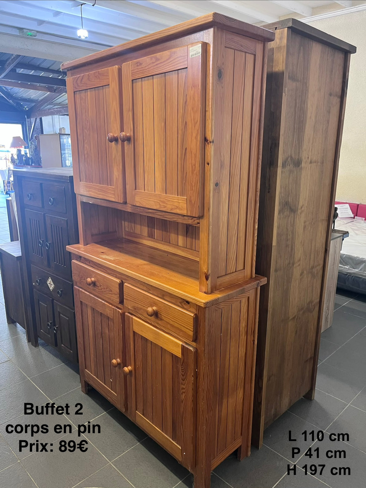 Buffet 2 corps en pin 067646