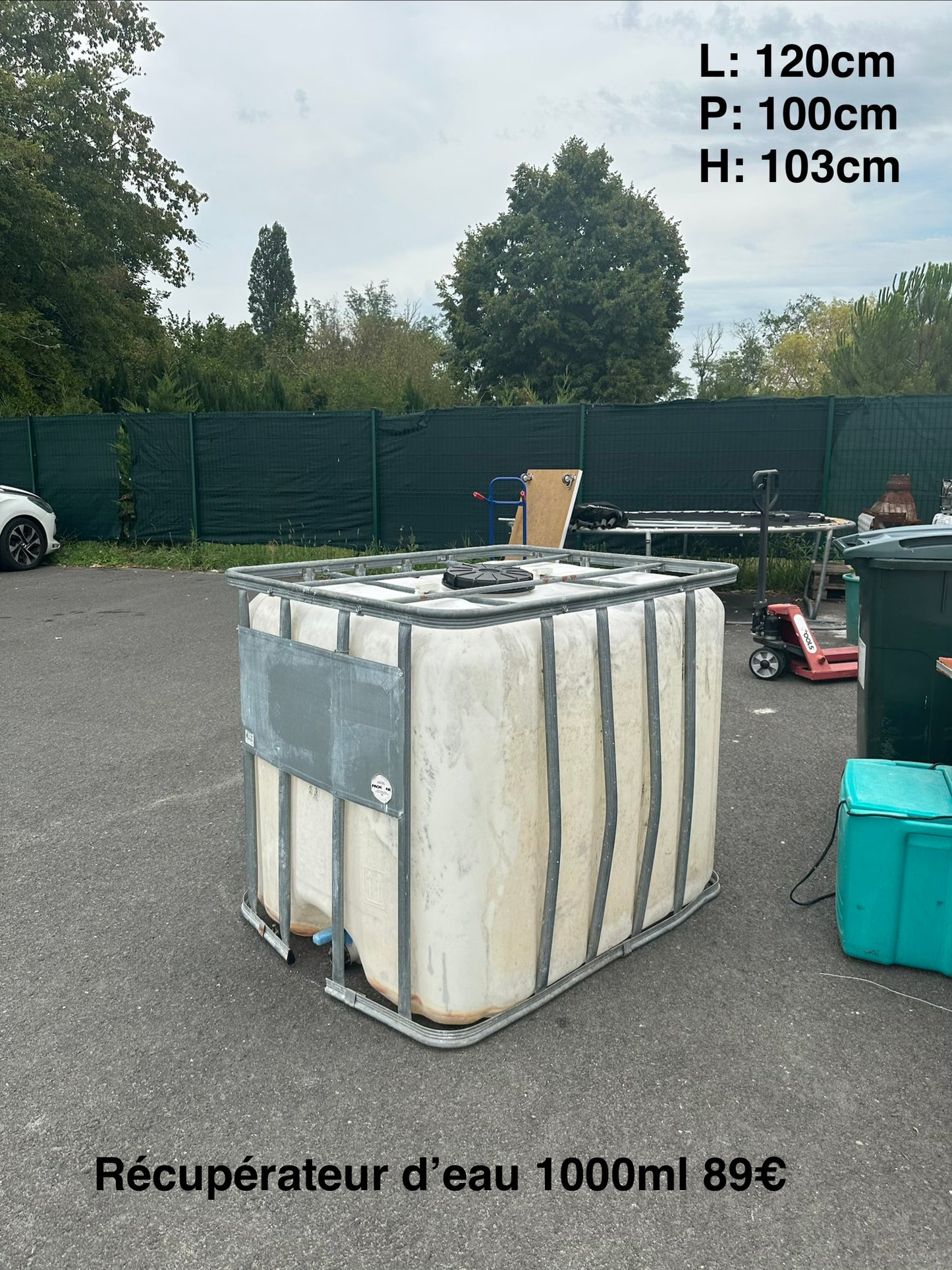 Récupérateur d’eau 1000L 064626