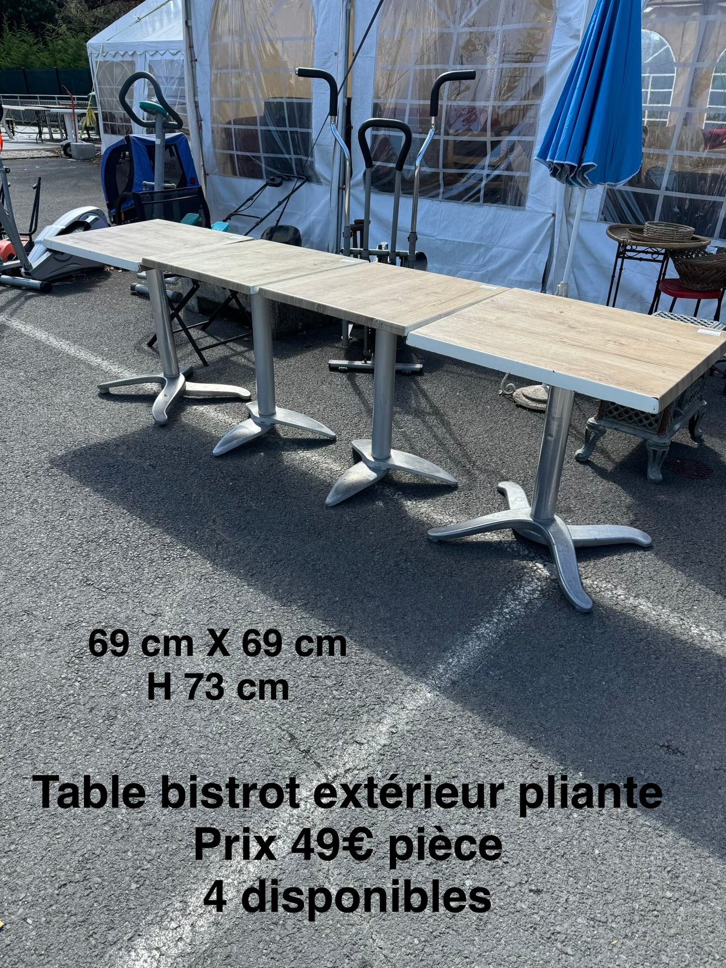 Table bistrot extérieur pliante 063074