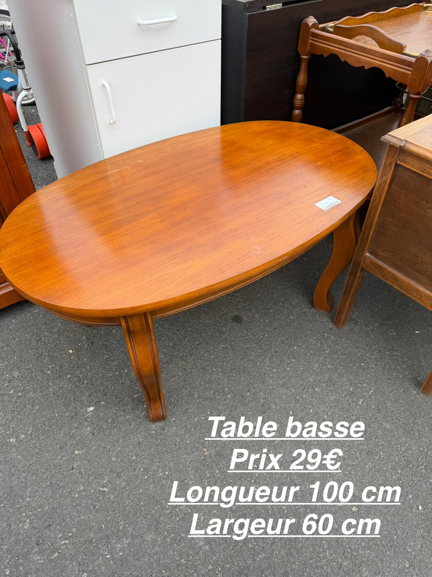 Table basse ovale 066981