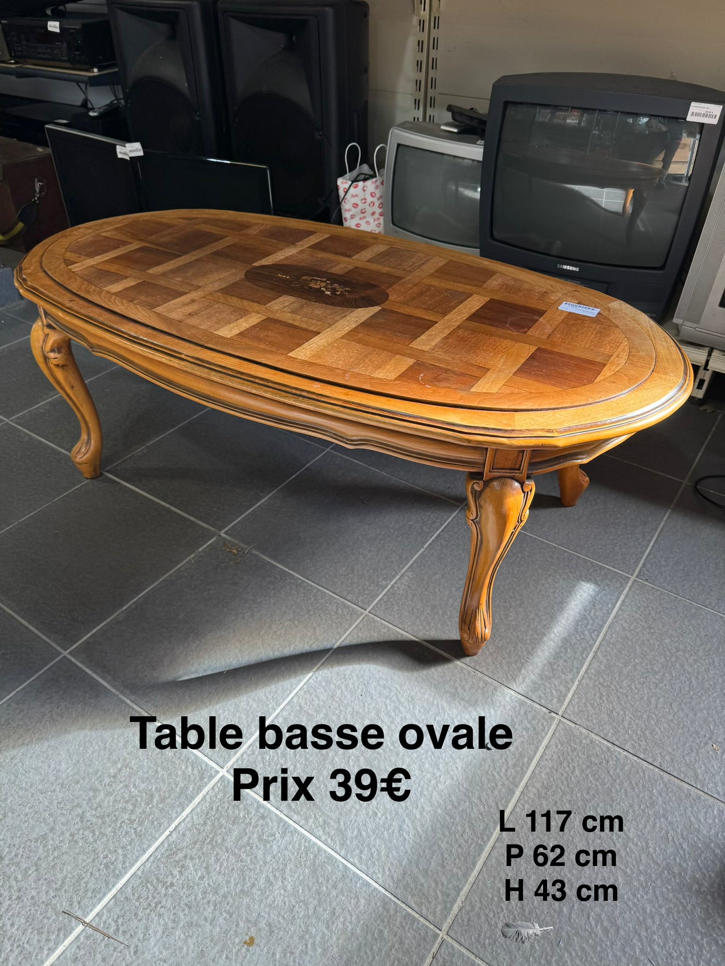 Table basse ovale 062992