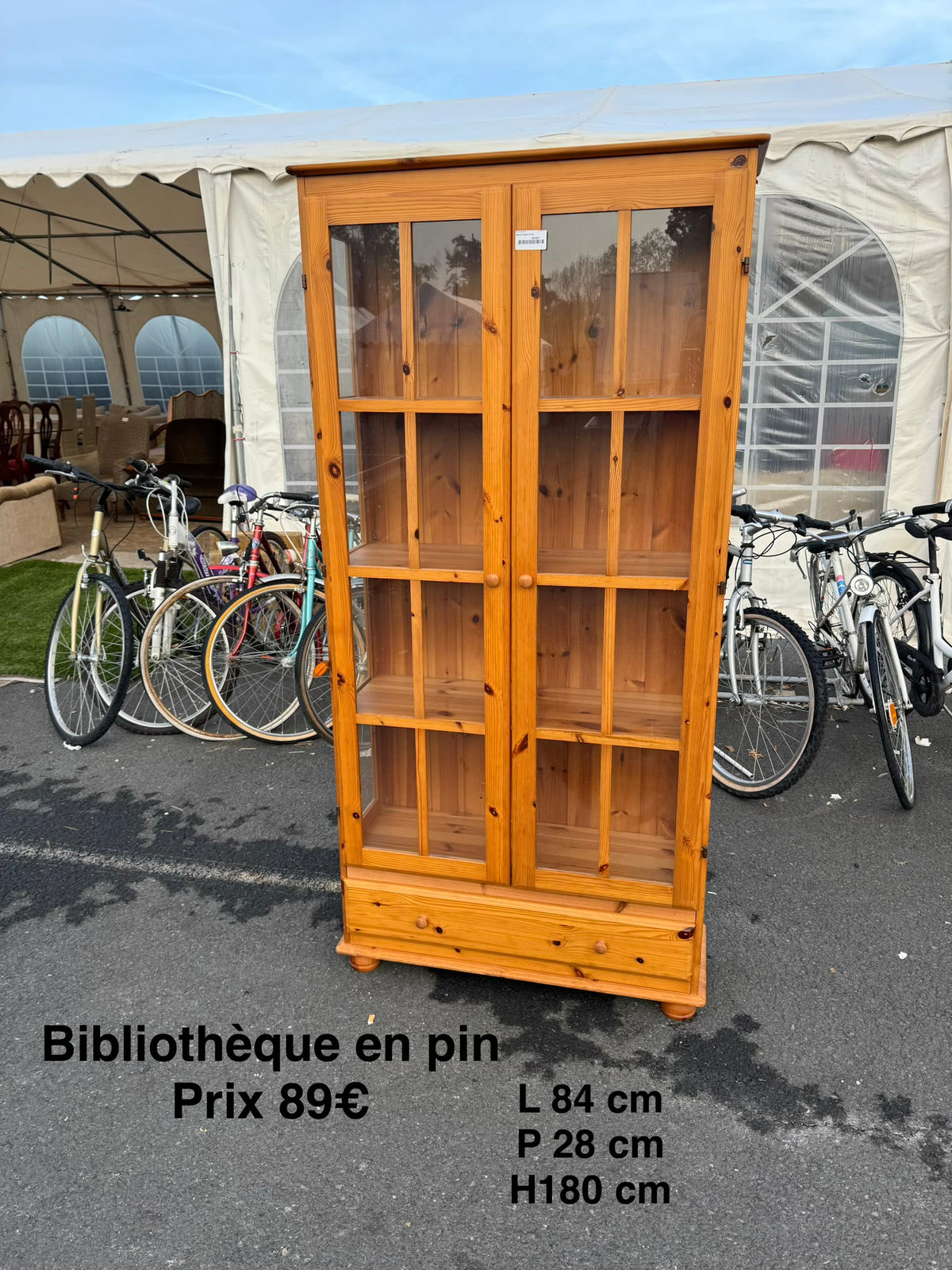 Bibliothèque en pin 068923