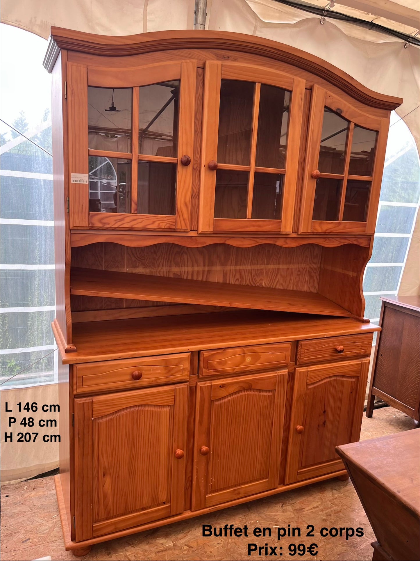 Buffet en pin 2 corps 067033