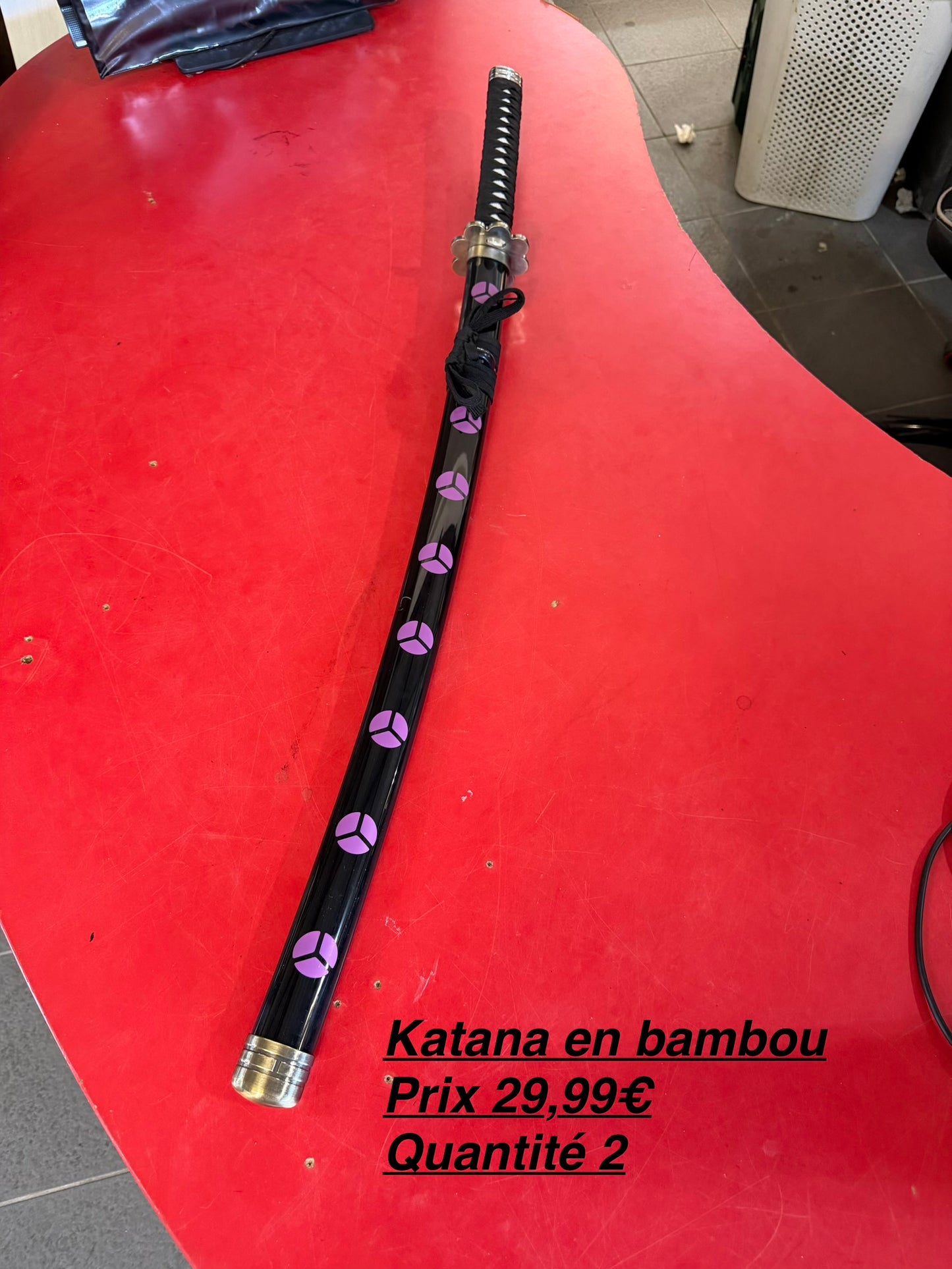 Katana en bambou démon slayer