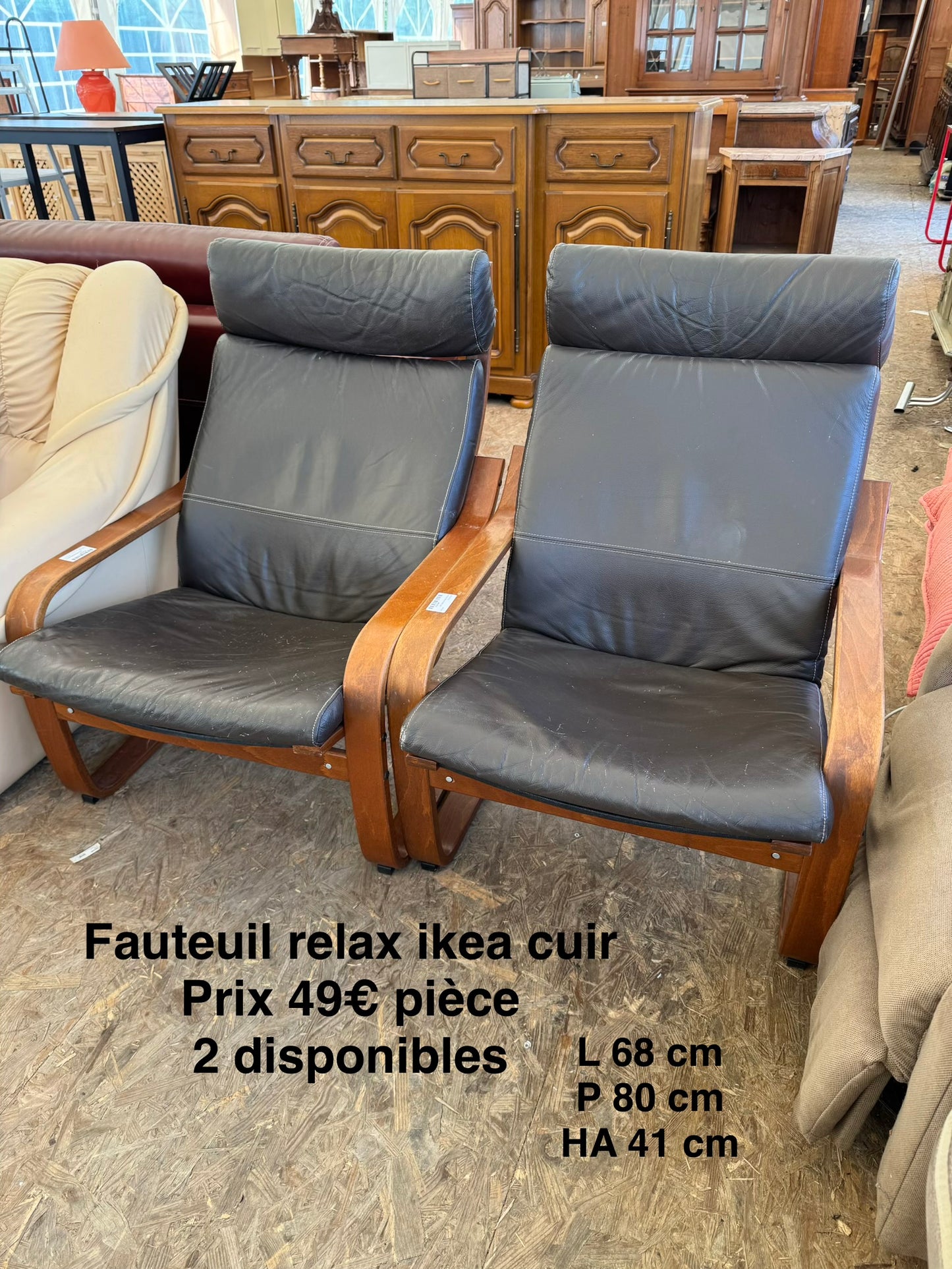 Fauteuil IKEA relax cuir 067907