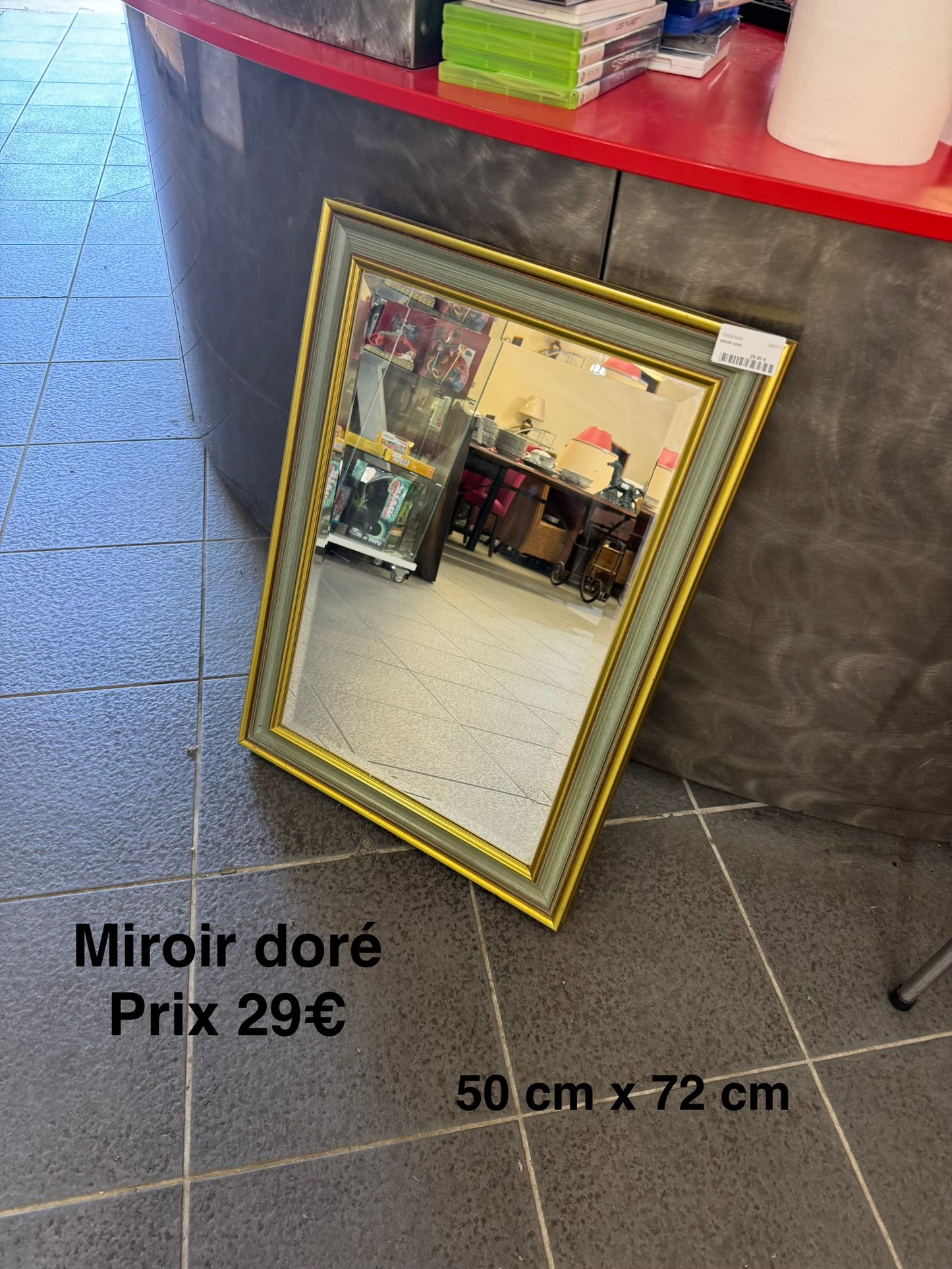 Miroir doré 063117