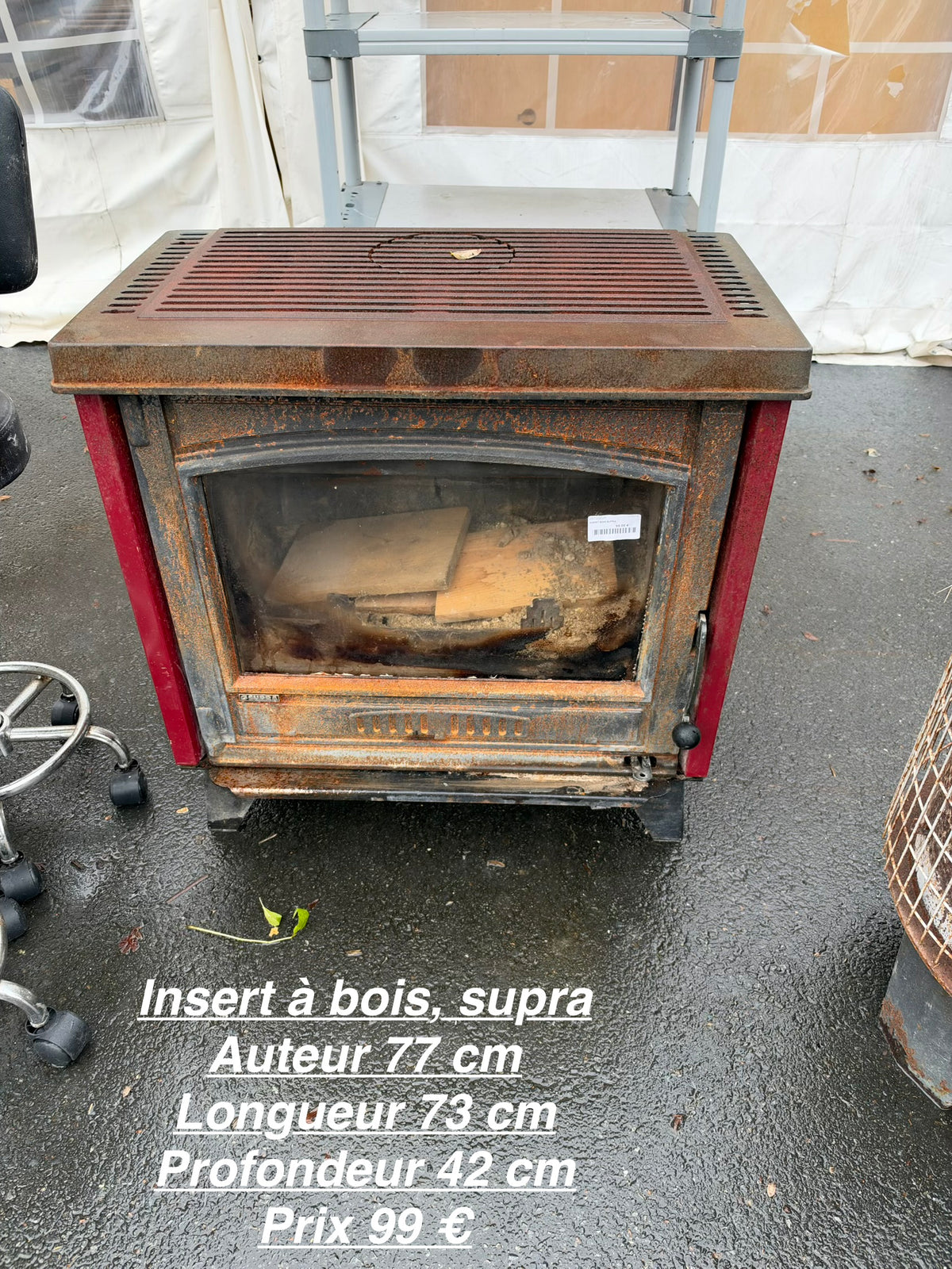 Insert en bois supra 069658