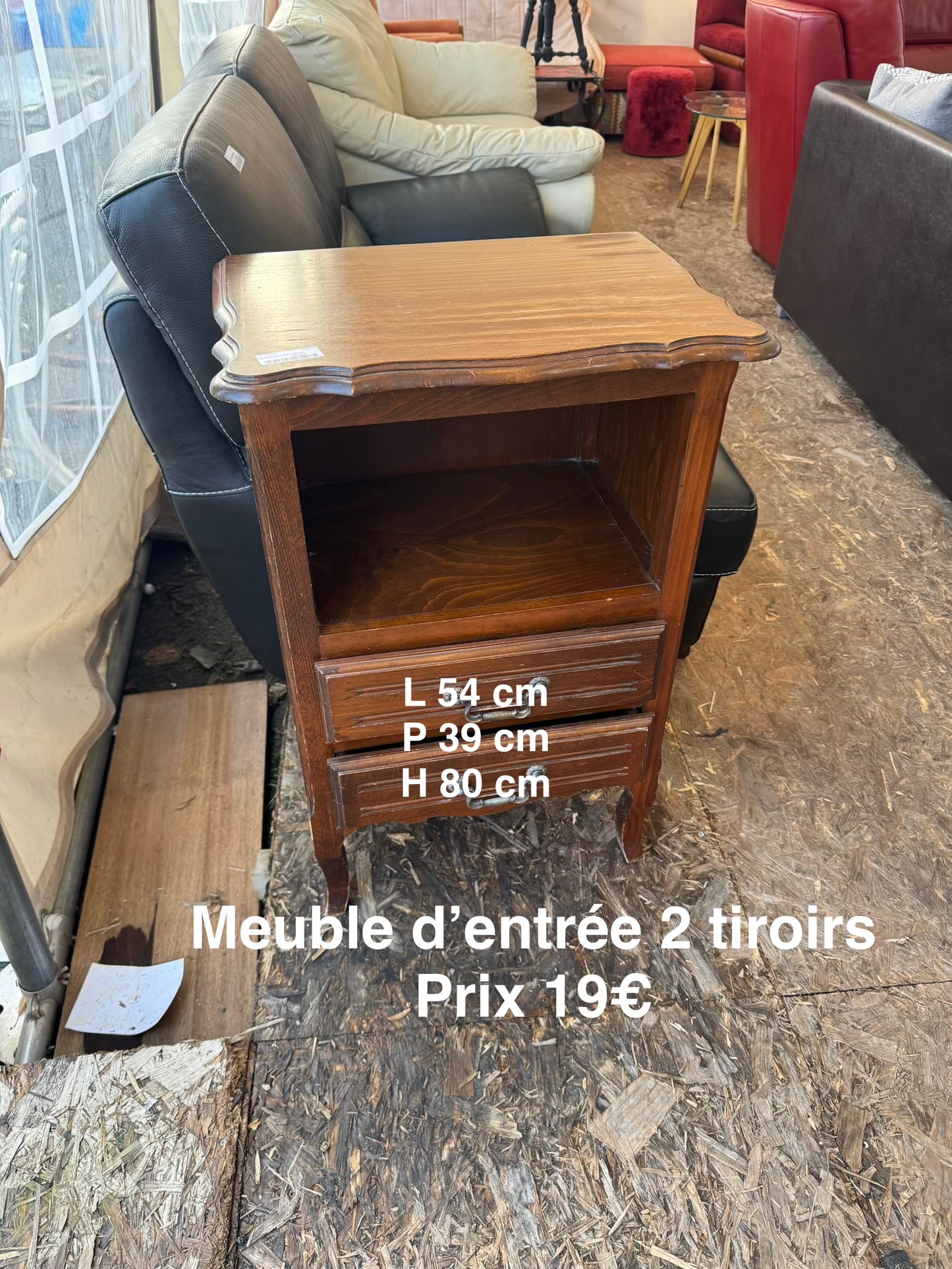 Meuble d’entrée 2 tiroirs 053673