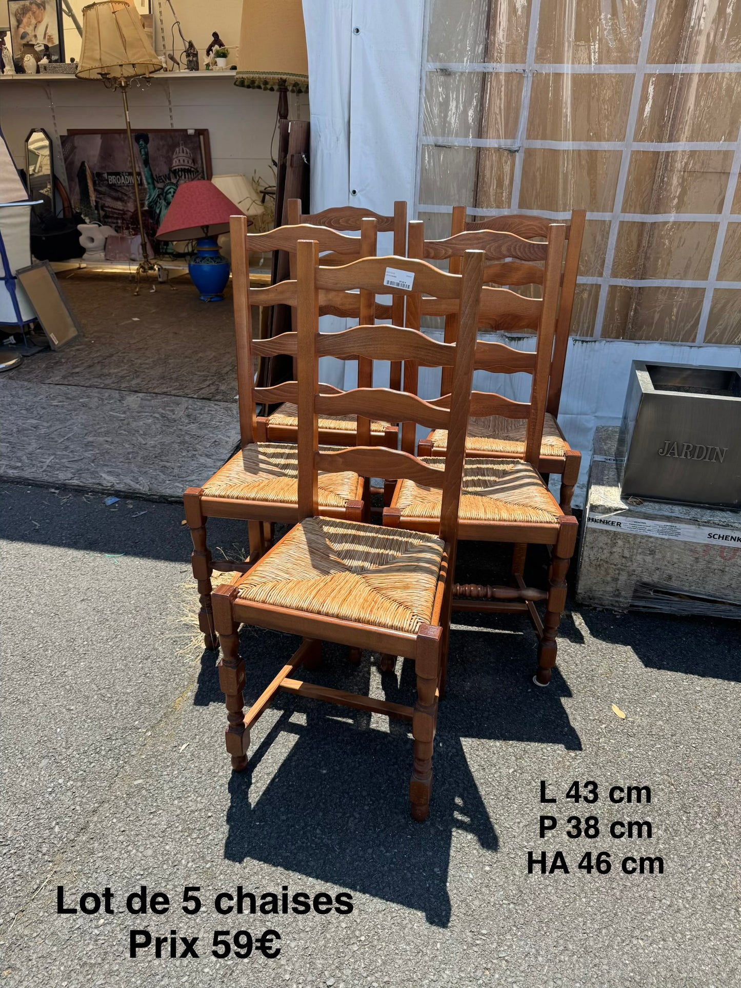 Lot 5 chaises 064391