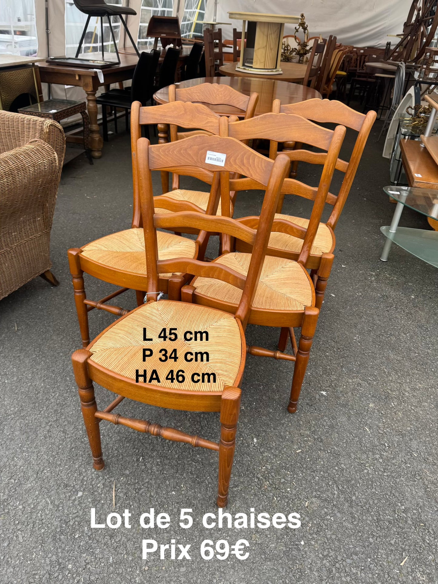 Lot de 5 chaises 058168