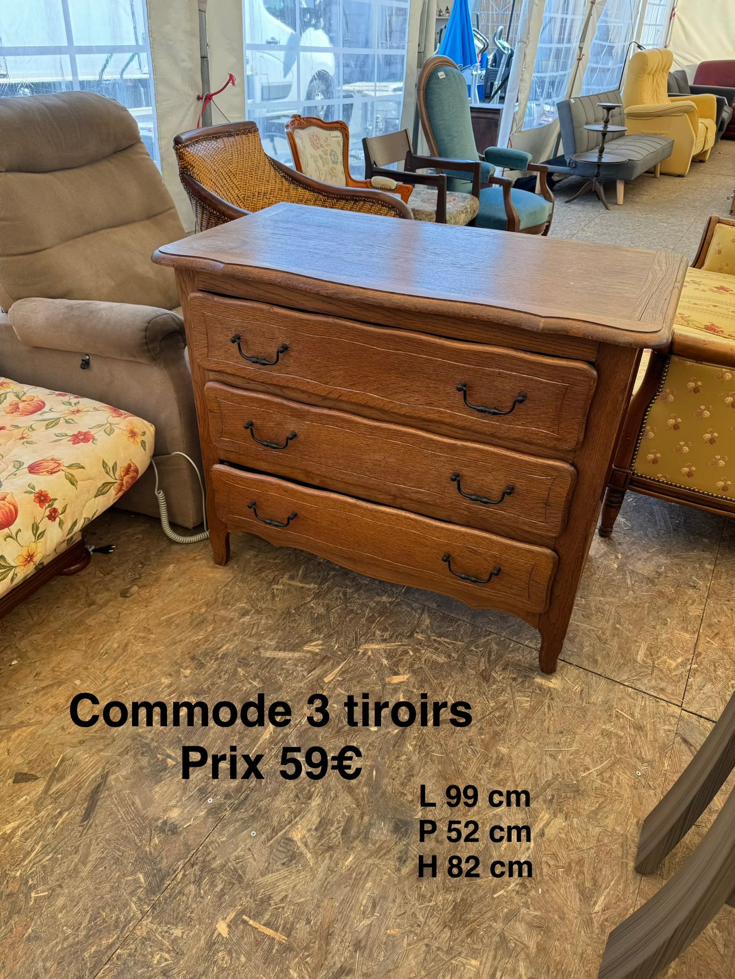 Commode 3 tiroirs 063837