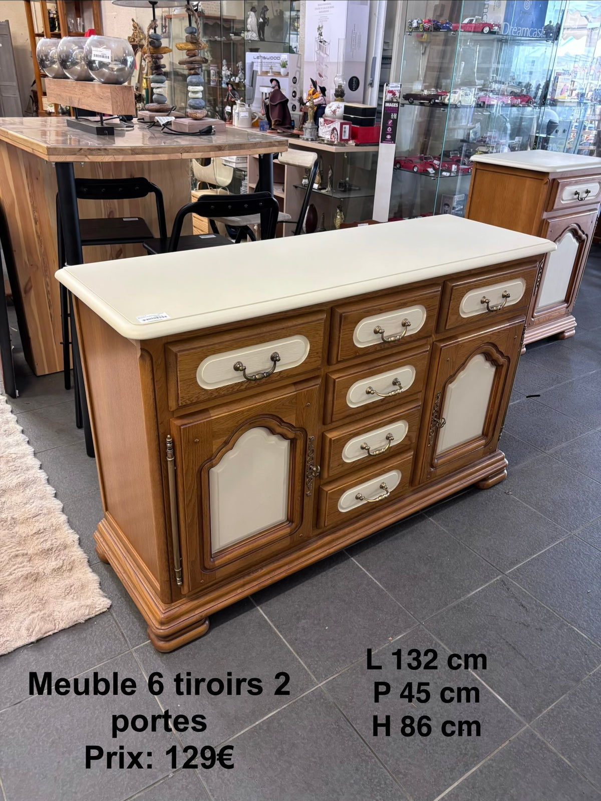 Meuble 6 tiroirs 2 portes 069287