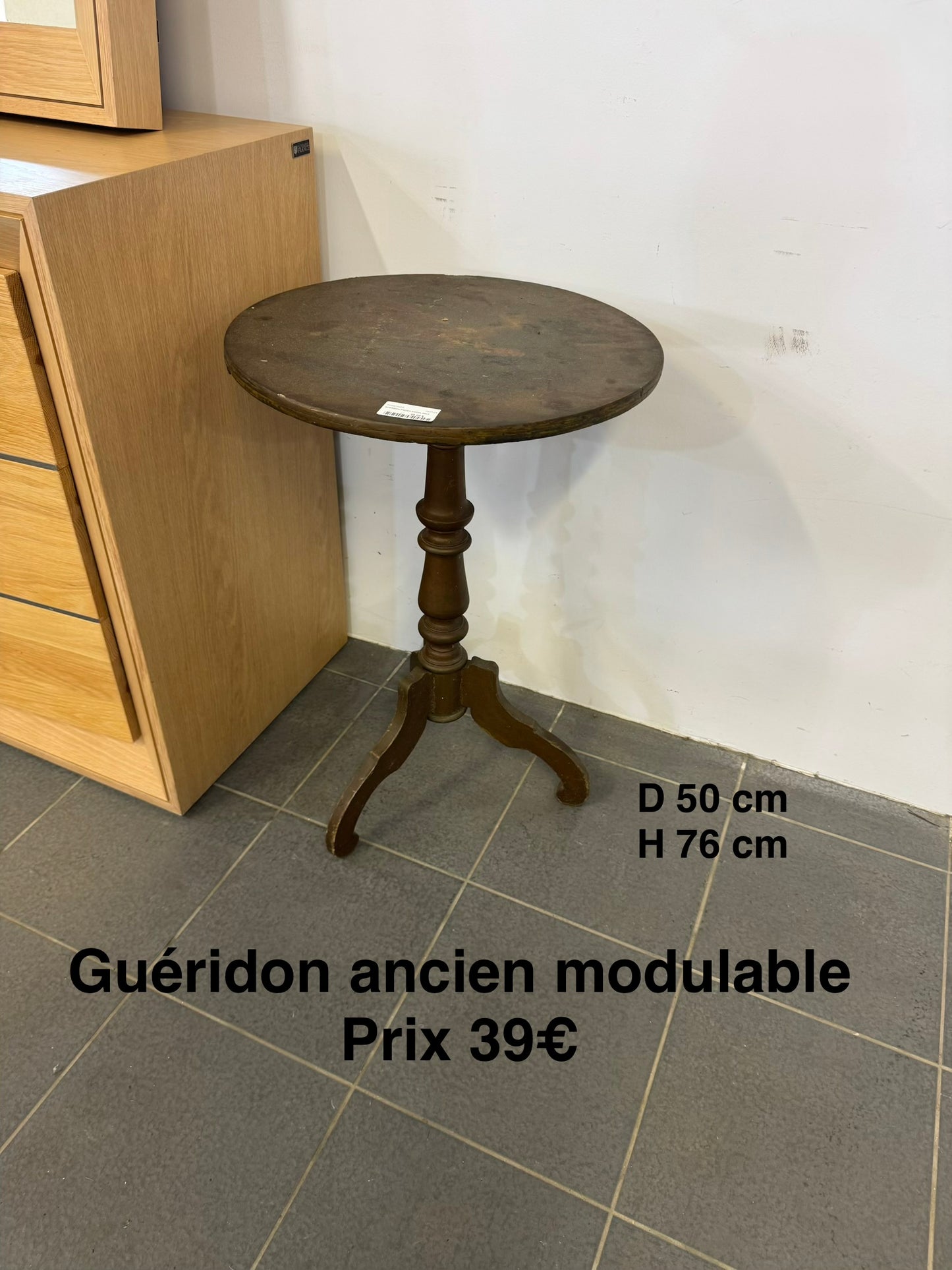 Guéridon ancien modulable 063124