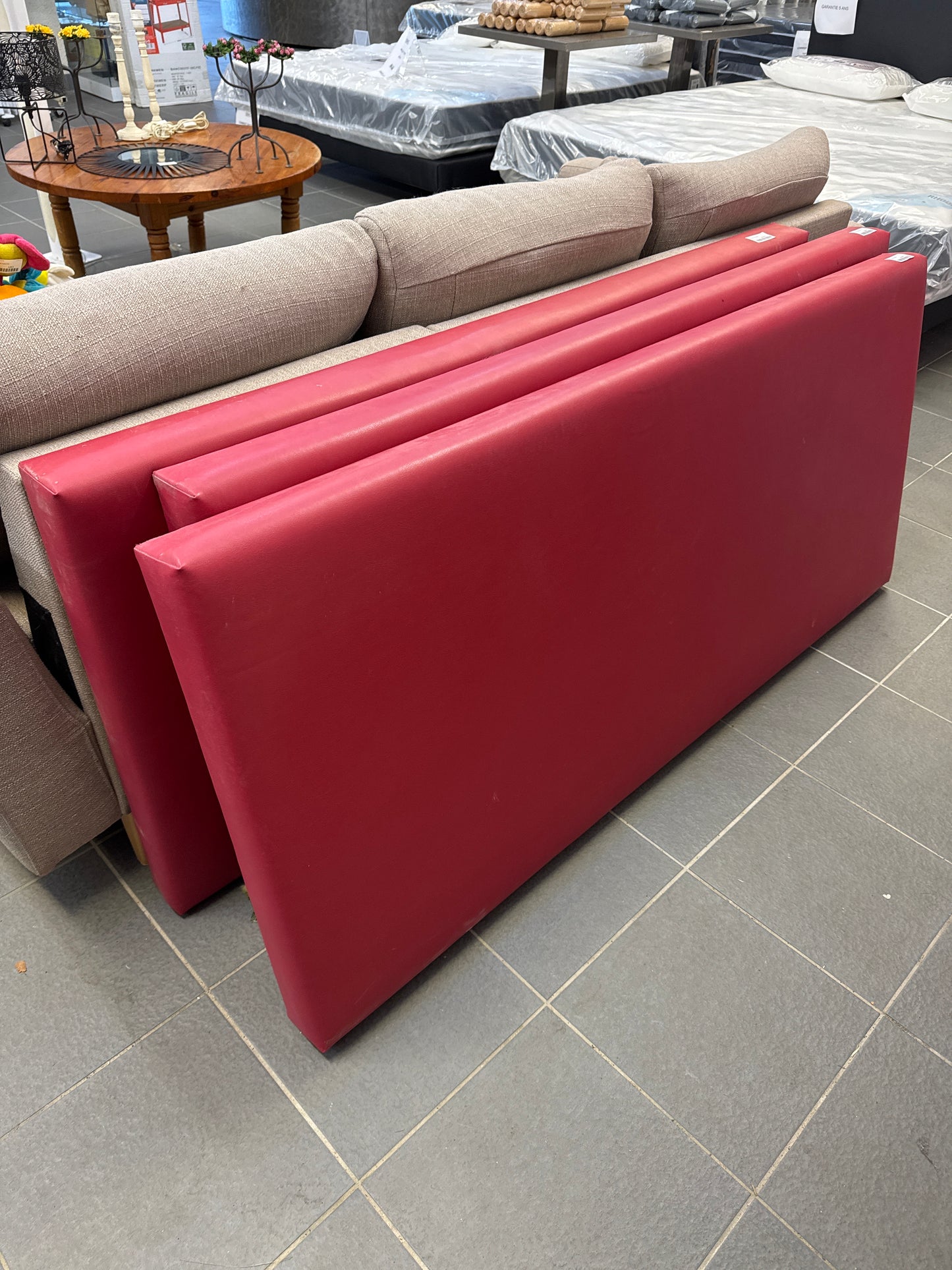 Tête de lit rouge 038179 160 cm