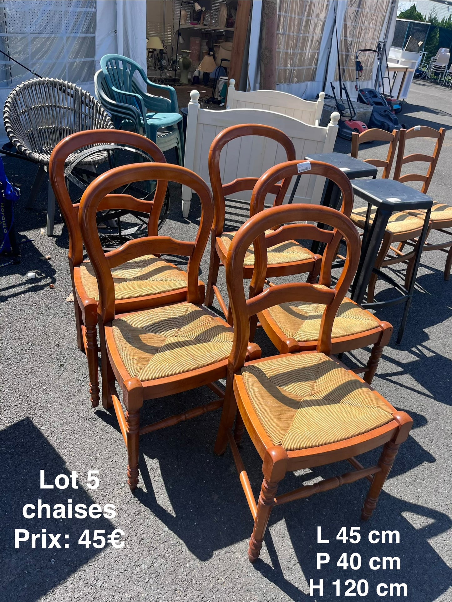 Lot 5 chaises 066550