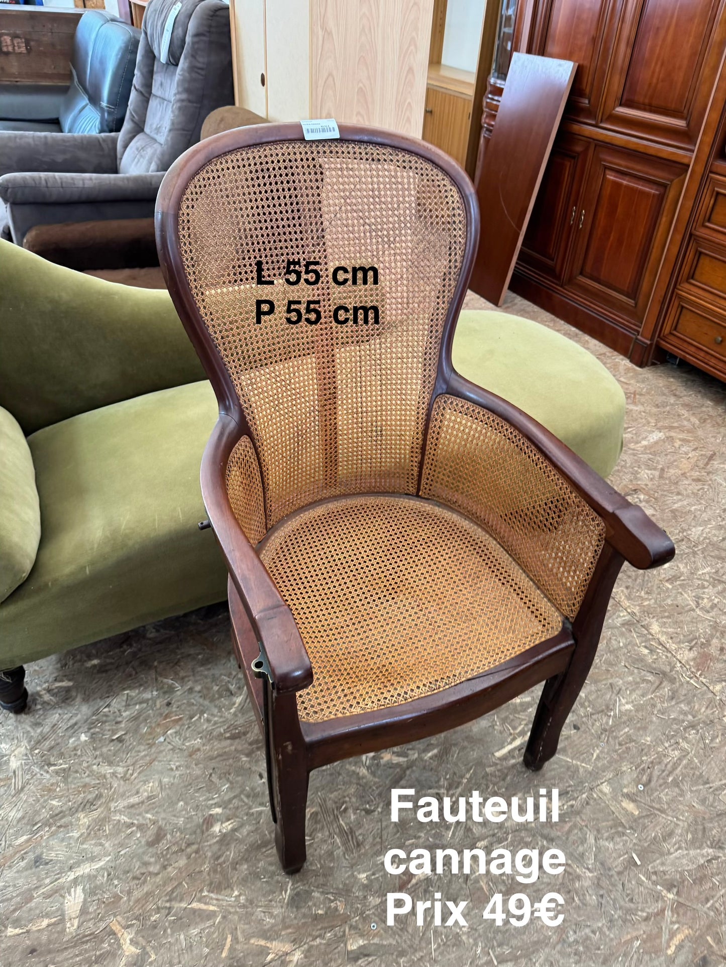 Fauteuil cannage 058420