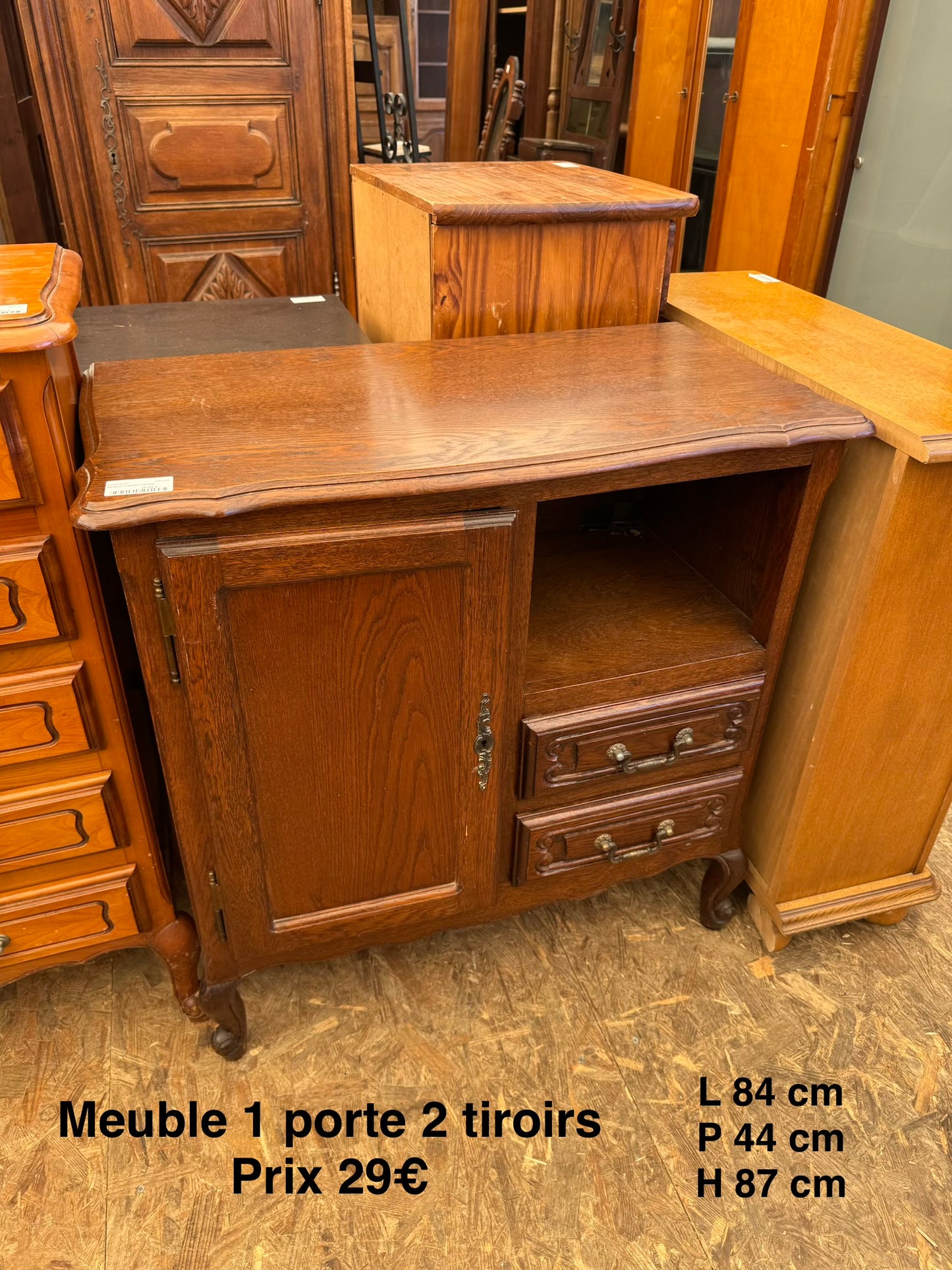 Meuble 1 porte 2 tiroirs 066098