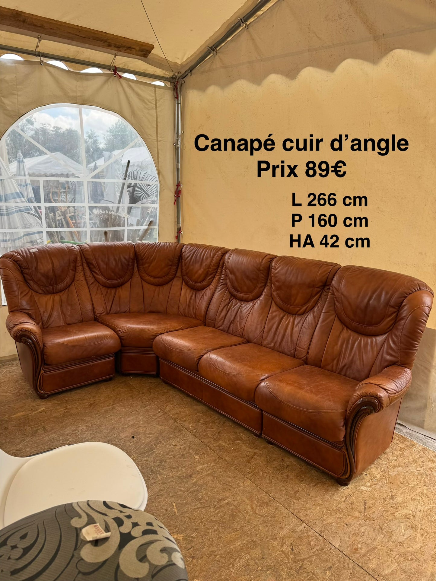 Canapé cuir d’angle 067825