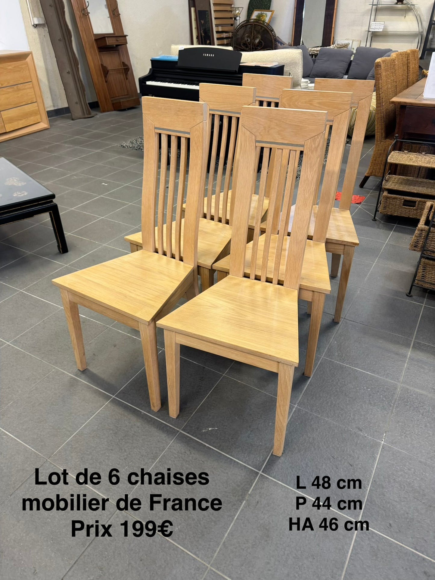 Lot de 6 chaises mobilier de France 063110